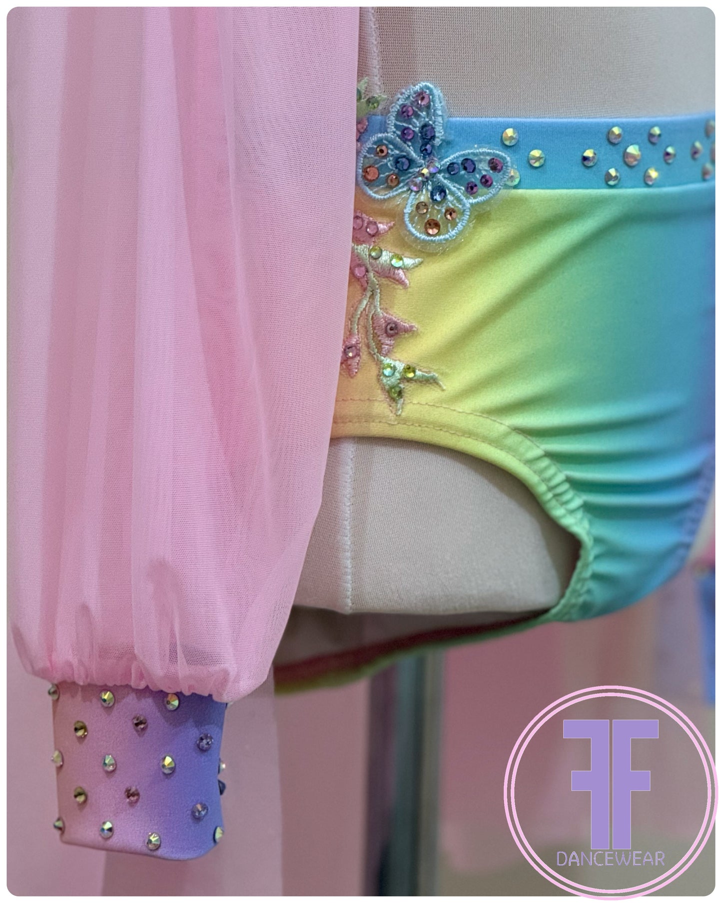 BESPOKE Rainbow Stoned Lyrical / Contemporary Two Piece (5/6yrs)