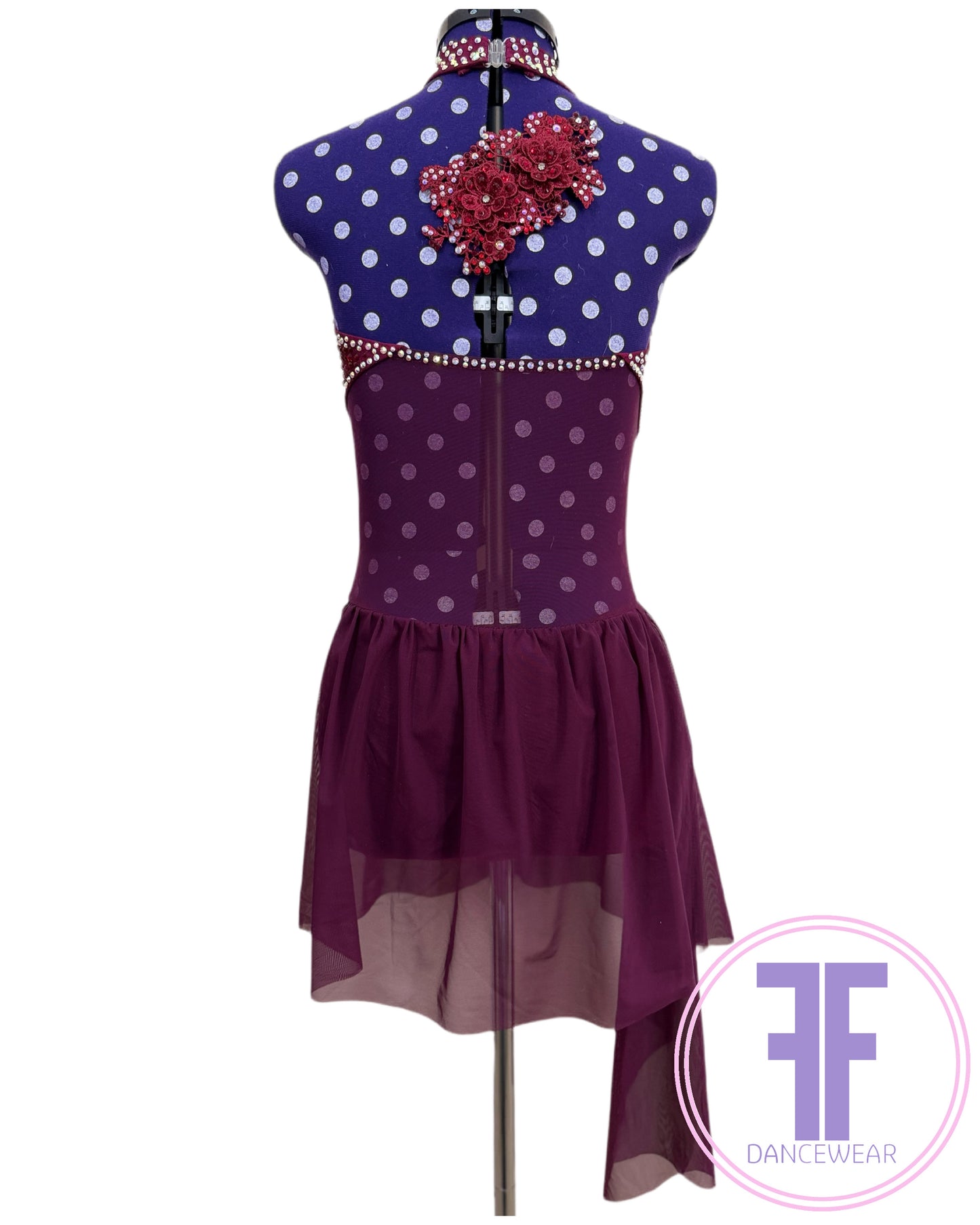 Bespoke Wine / Dark Red Stoned Lyrical / Contemporary Dance Costume (AXS)
