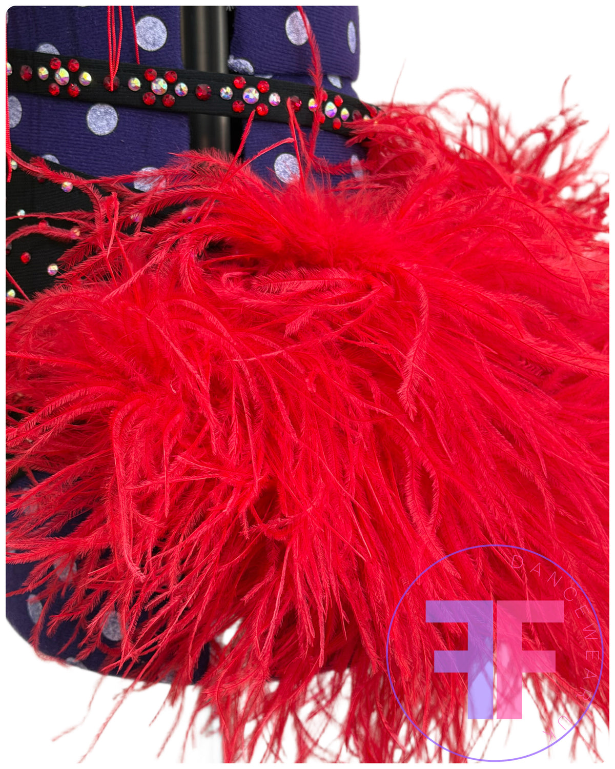 BESPOKE Black & Red Stoned Modern / Jazz / Tap Dance Costume (AS)