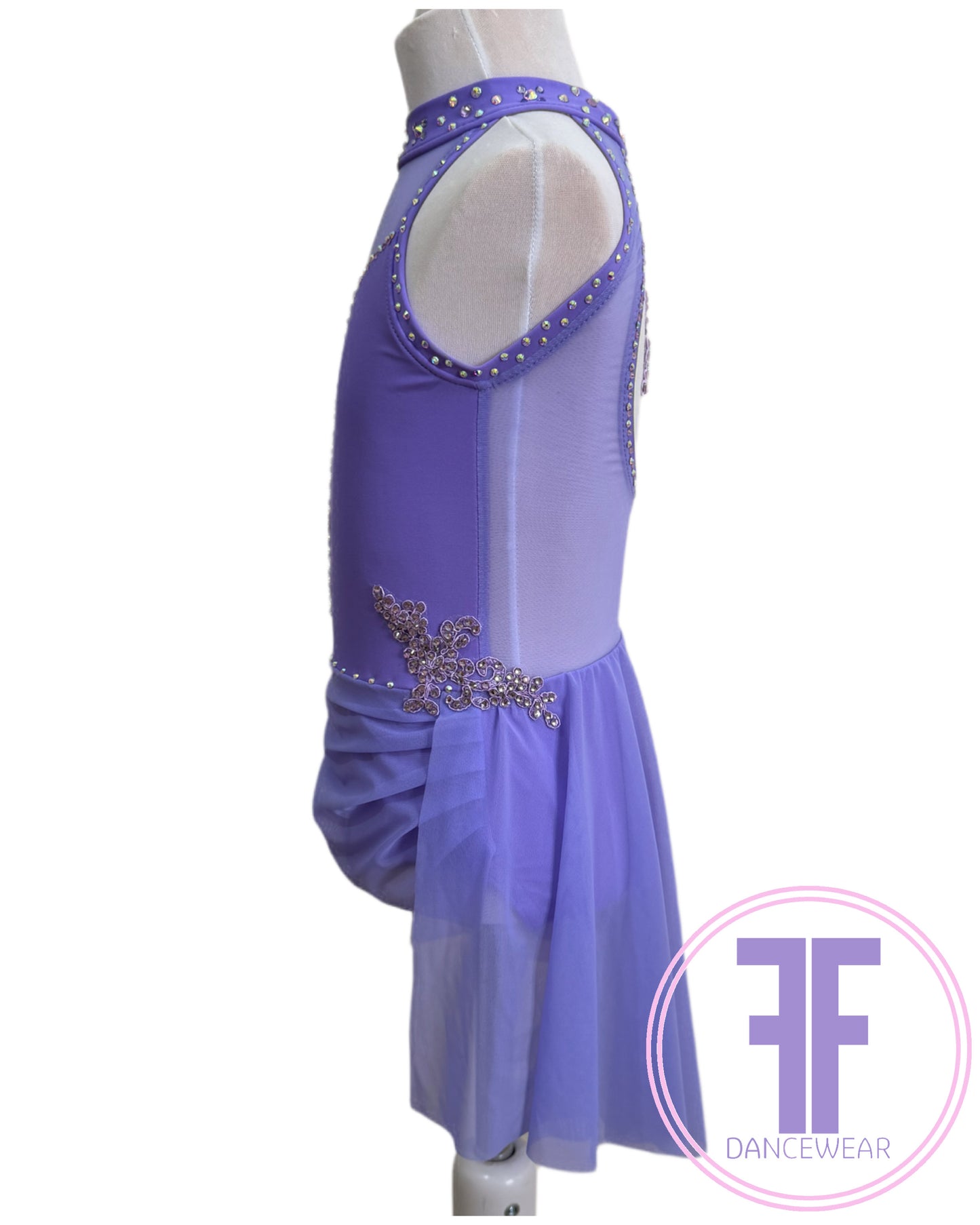 BESPOKE Lilac Stoned Lyrical / Contemporary Dance Costume (5/6 yrs)