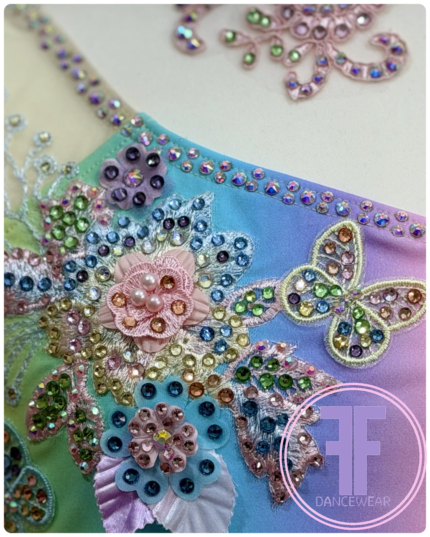 MELODY Pastel Rainbow & Lemon Stoned Lyrical / Contemporary Dance Costume (13/14 yrs)