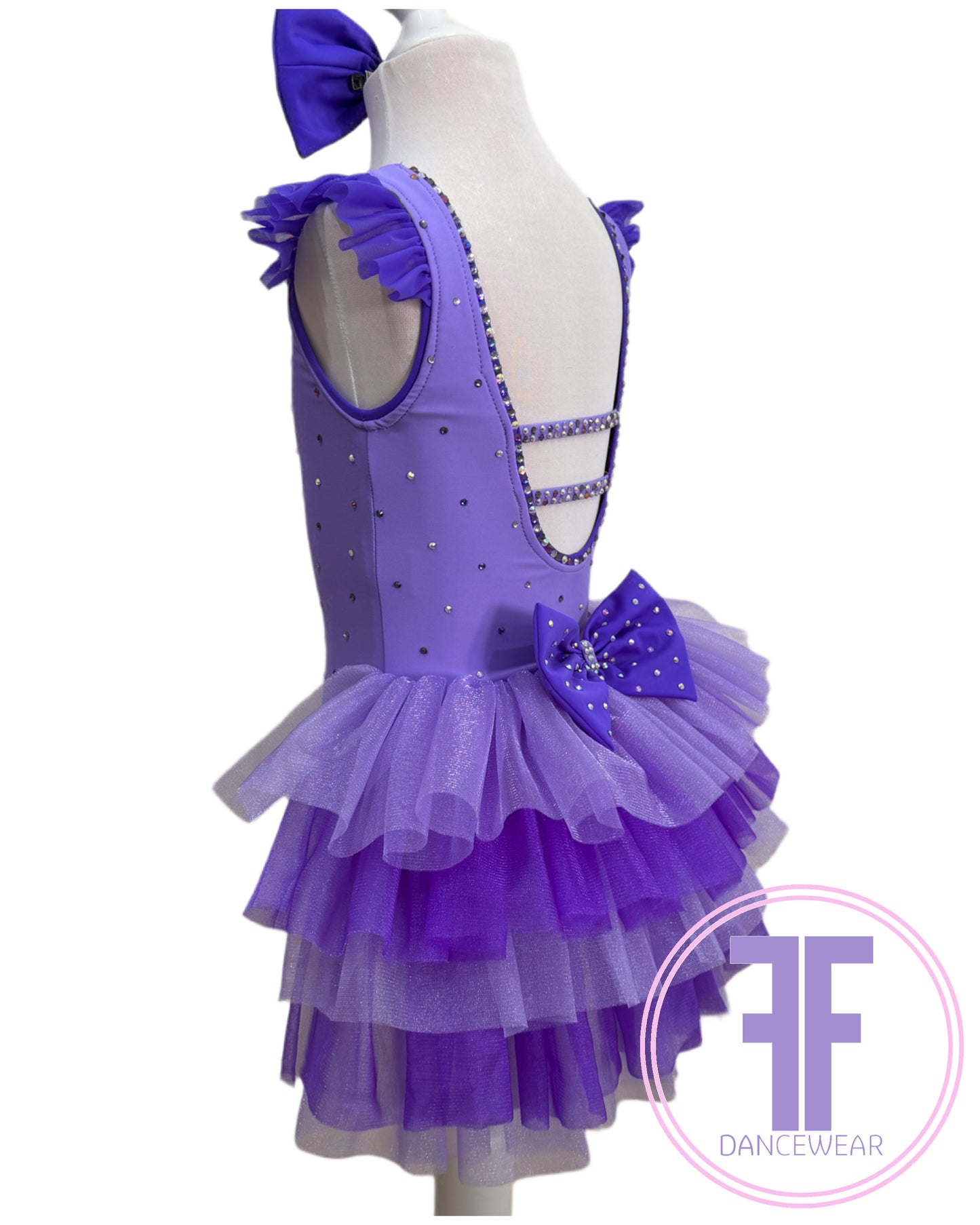 BESPOKE Lilac Stoned Modern / Jazz / Tap Dance Costume (5/6 yrs)