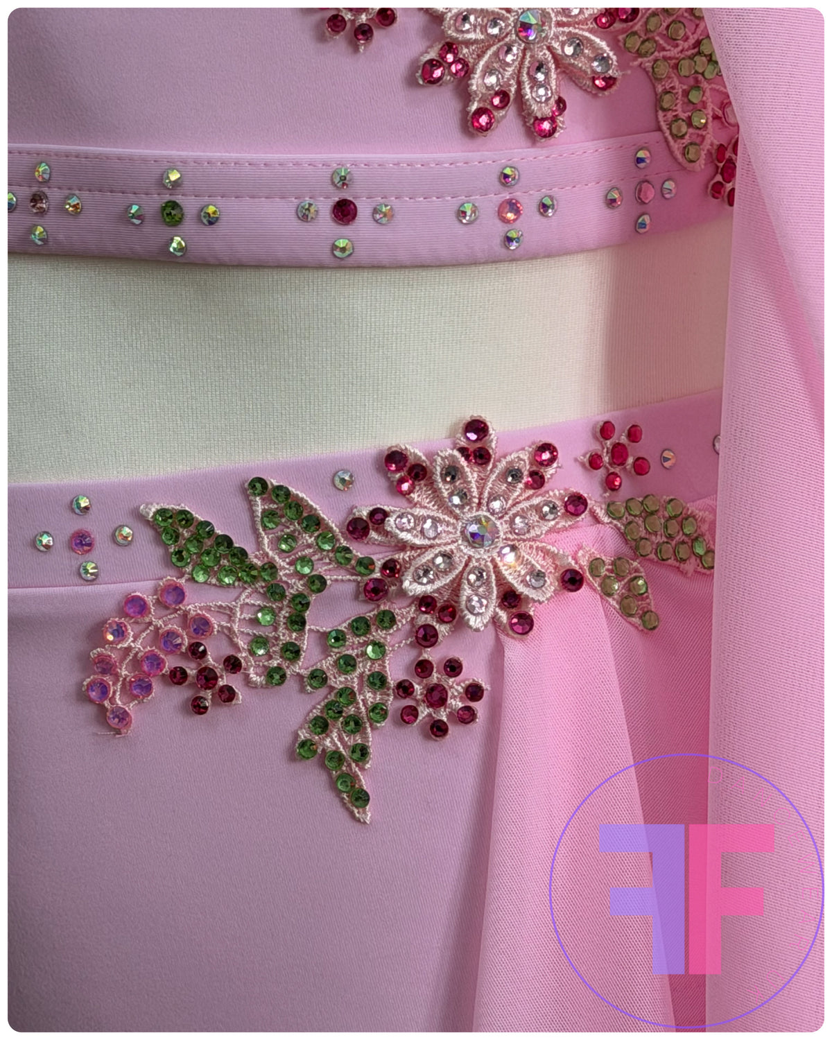 BESPOKE Pink Stoned Lyrical / Contemporary Dance Costume (LC)