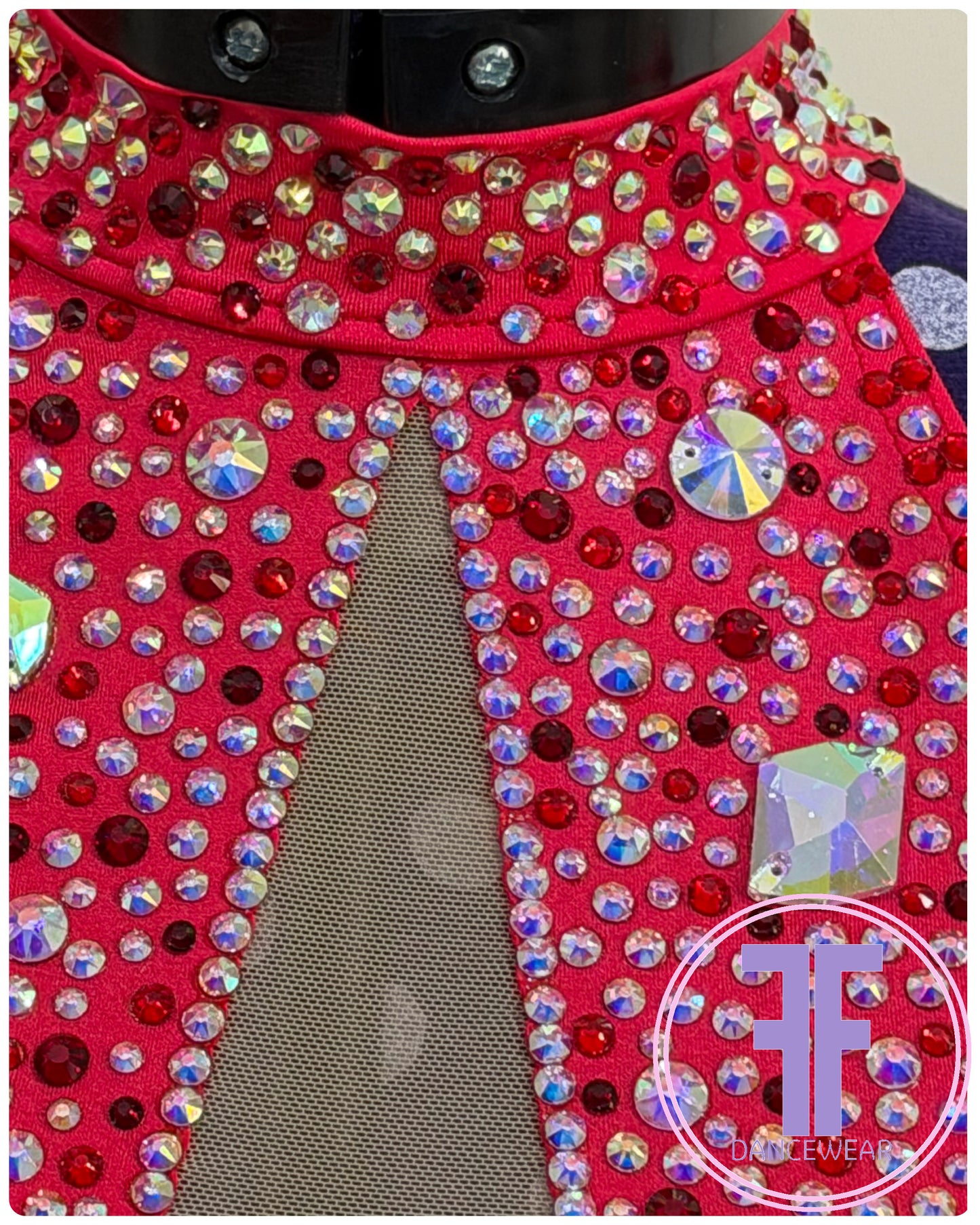 BESPOKE Red Feather Bustle Stoned Modern / Acro / Tap Dance Costume (AS)