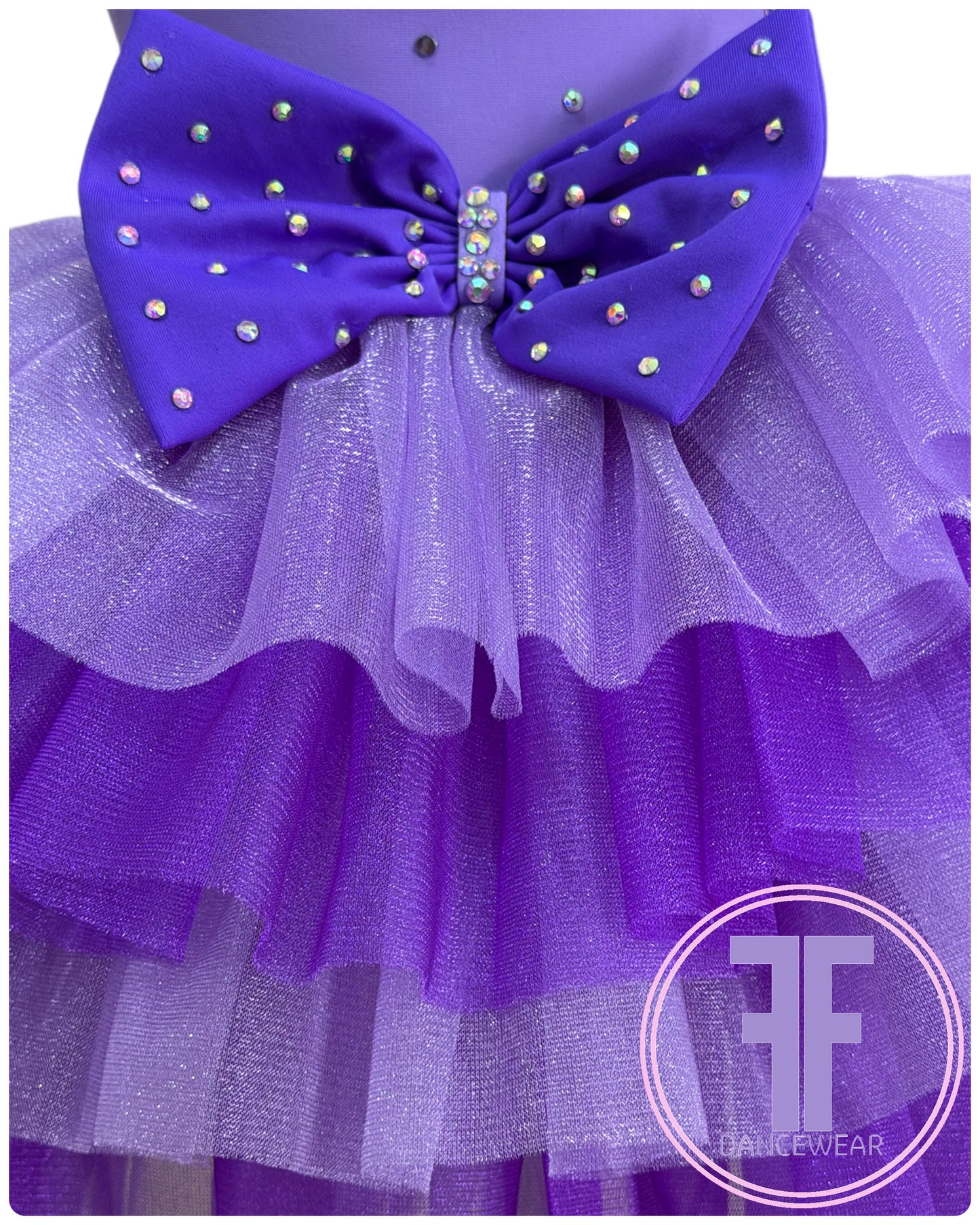 BESPOKE Lilac Stoned Modern / Jazz / Tap Dance Costume (5/6 yrs)