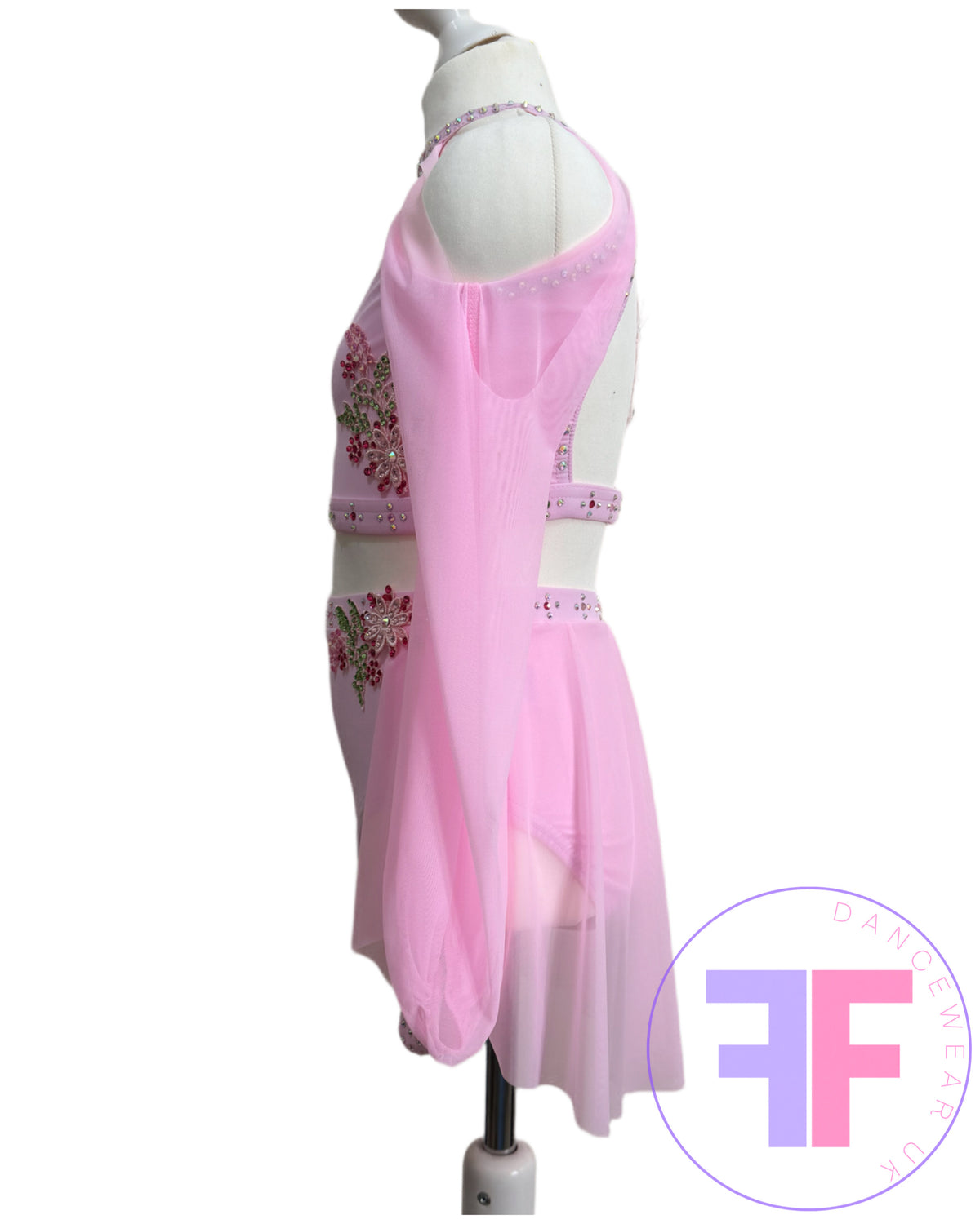 BESPOKE Pink Stoned Lyrical / Contemporary Dance Costume (LC)