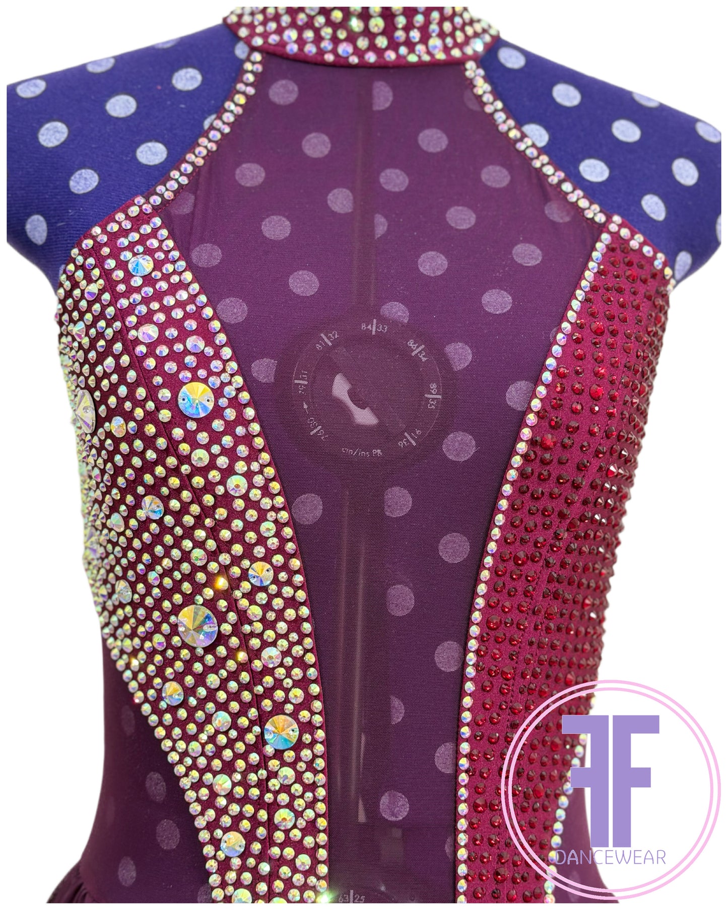 Bespoke Wine / Dark Red Stoned Lyrical / Contemporary Dance Costume (AXS)