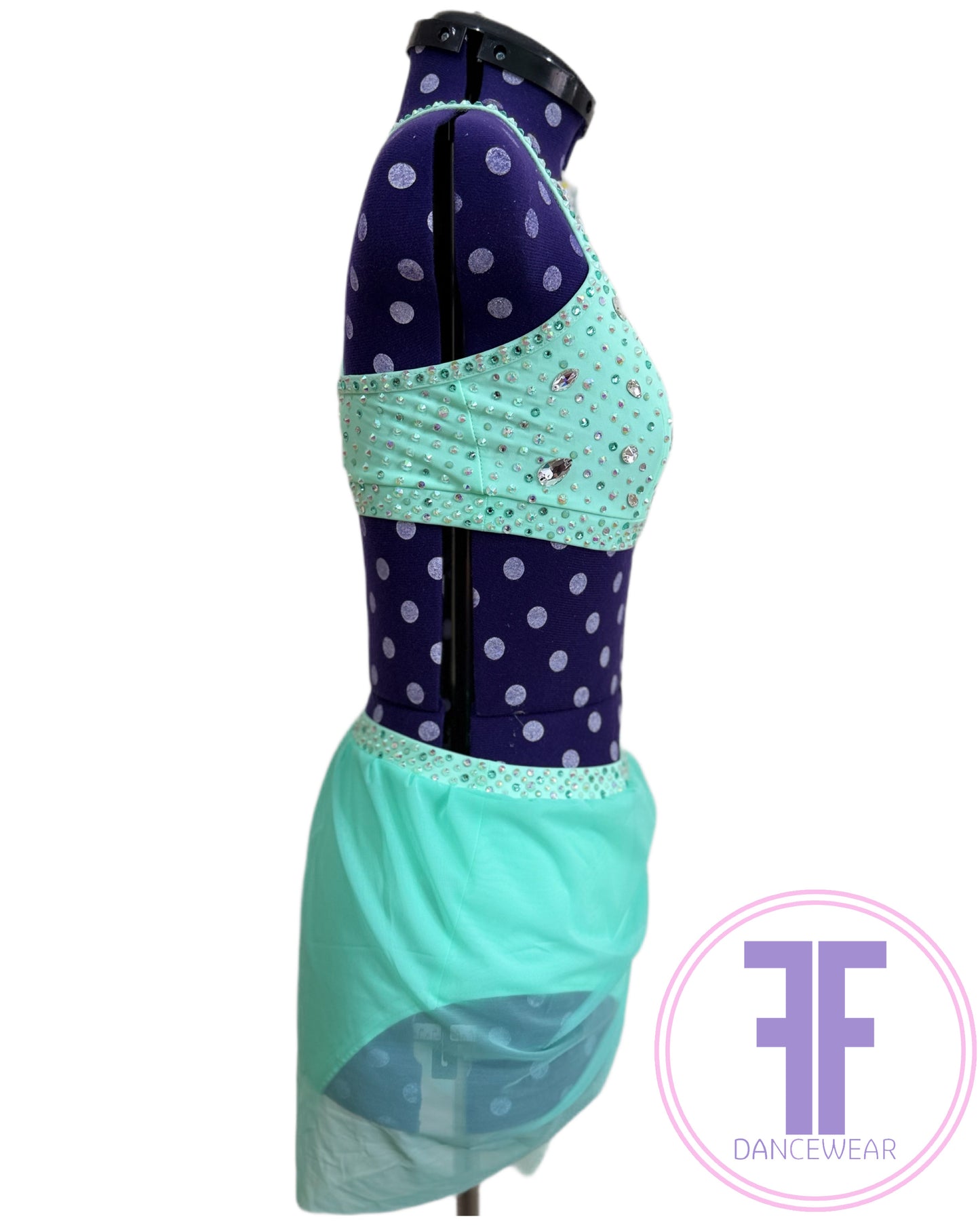 BESPOKE Spearmint Stoned Lyrical / Contemporary Dance Costume (AXS)