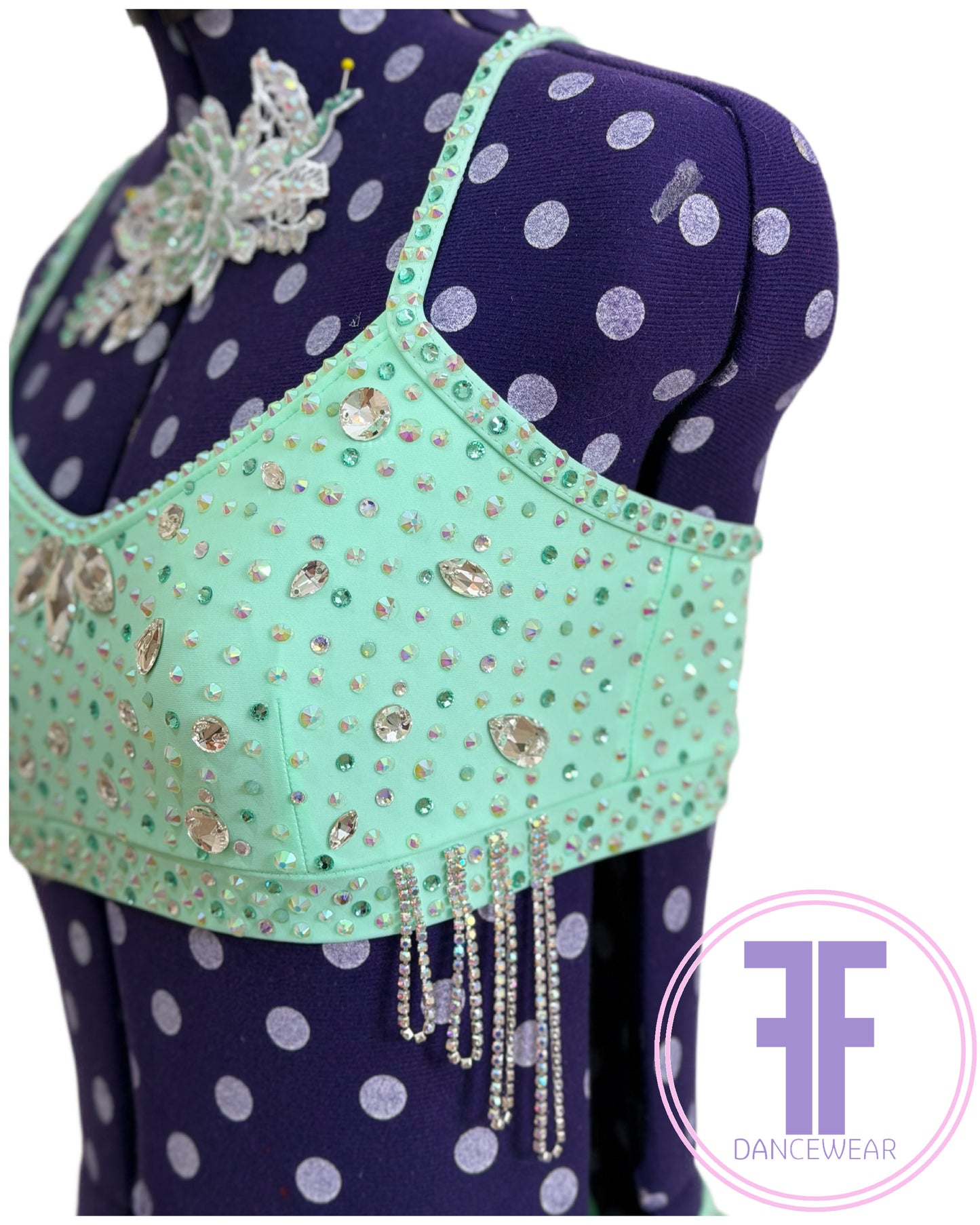 BESPOKE Spearmint Stoned Lyrical / Contemporary Dance Costume (AXS)