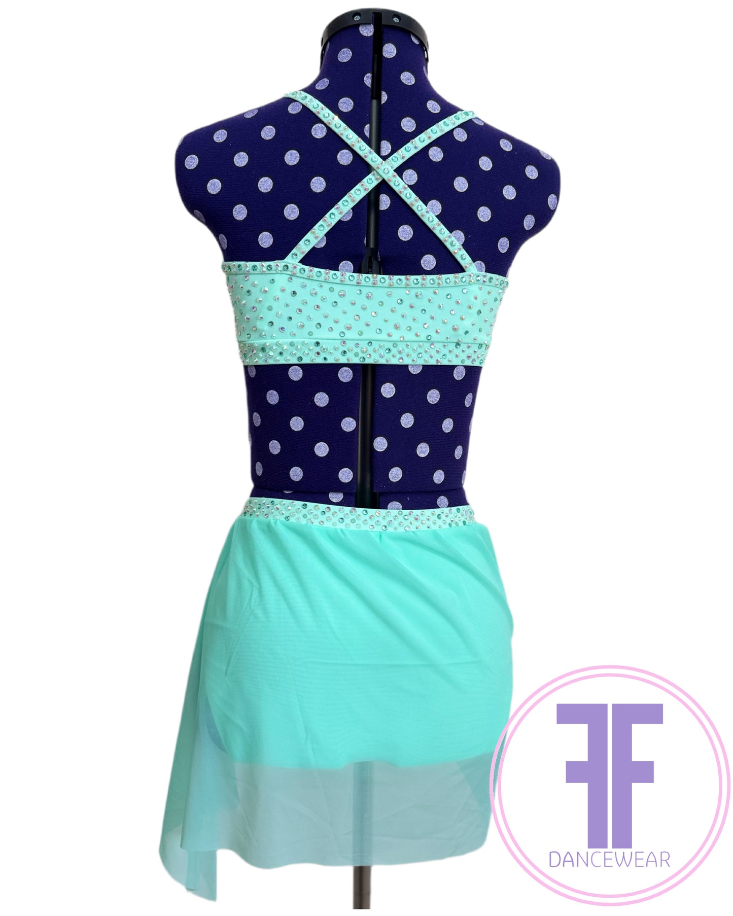 BESPOKE Spearmint Stoned Lyrical / Contemporary Dance Costume (AXS)