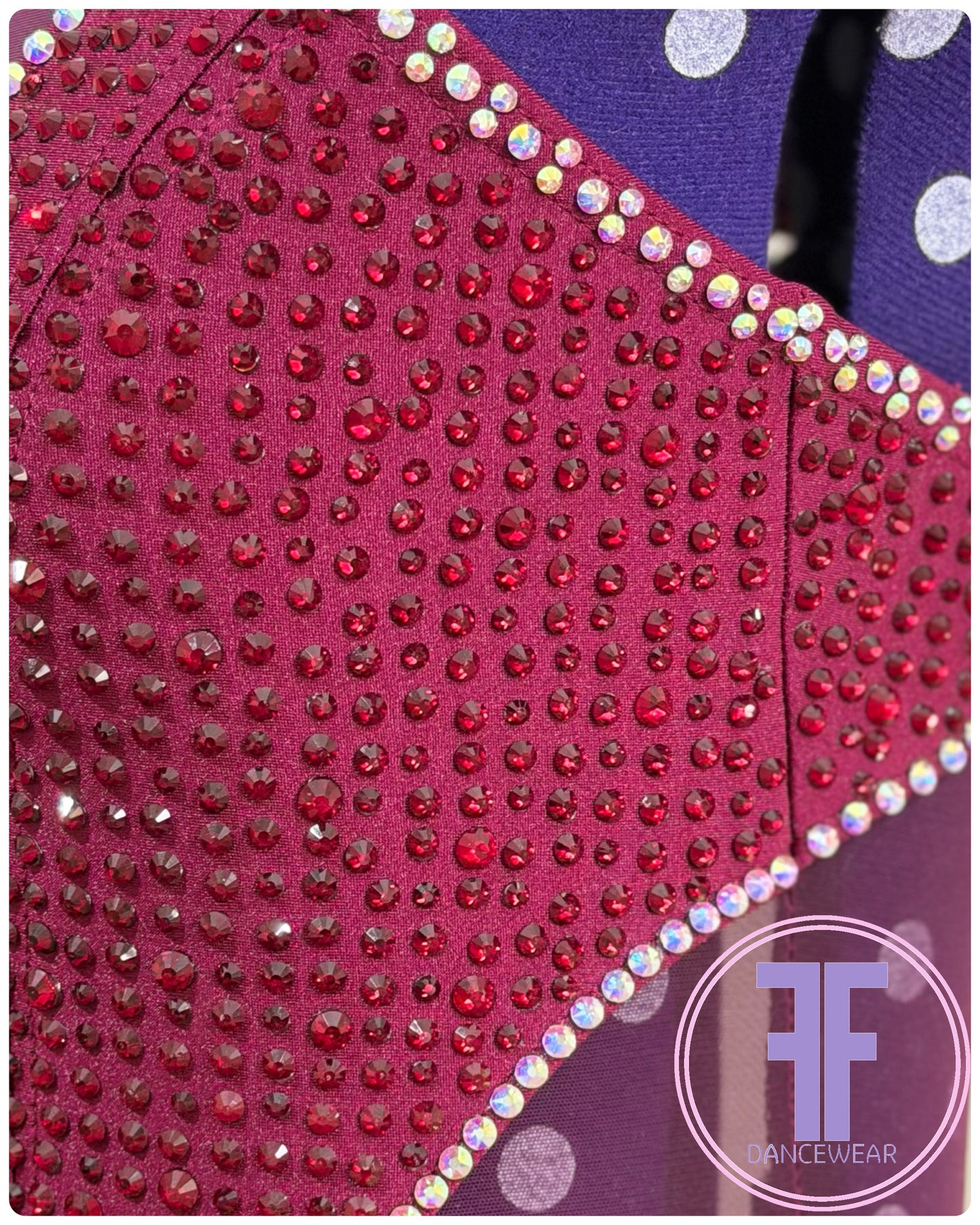 Bespoke Wine / Dark Red Stoned Lyrical / Contemporary Dance Costume (AXS)
