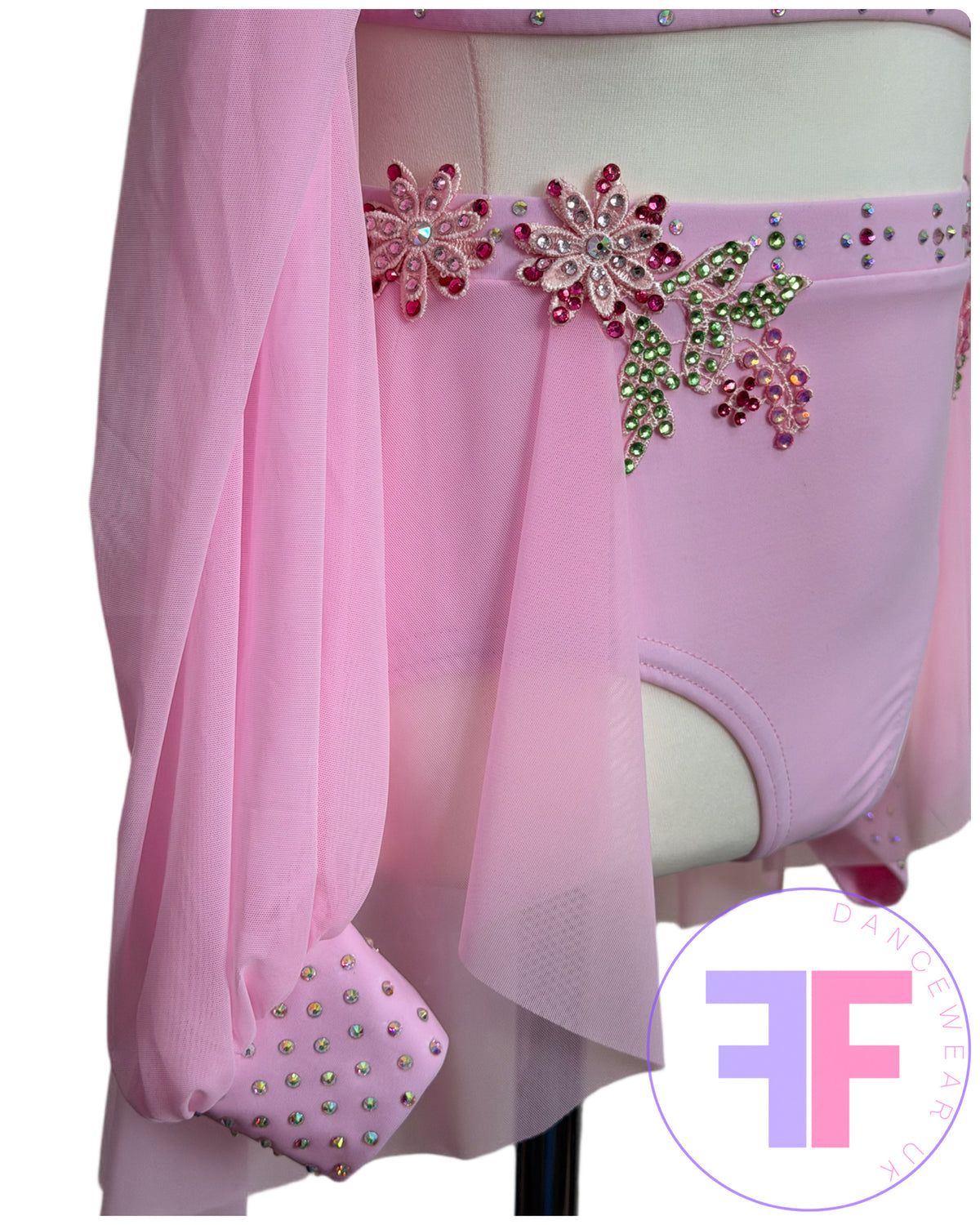 BESPOKE Pink Stoned Lyrical / Contemporary Dance Costume (LC)