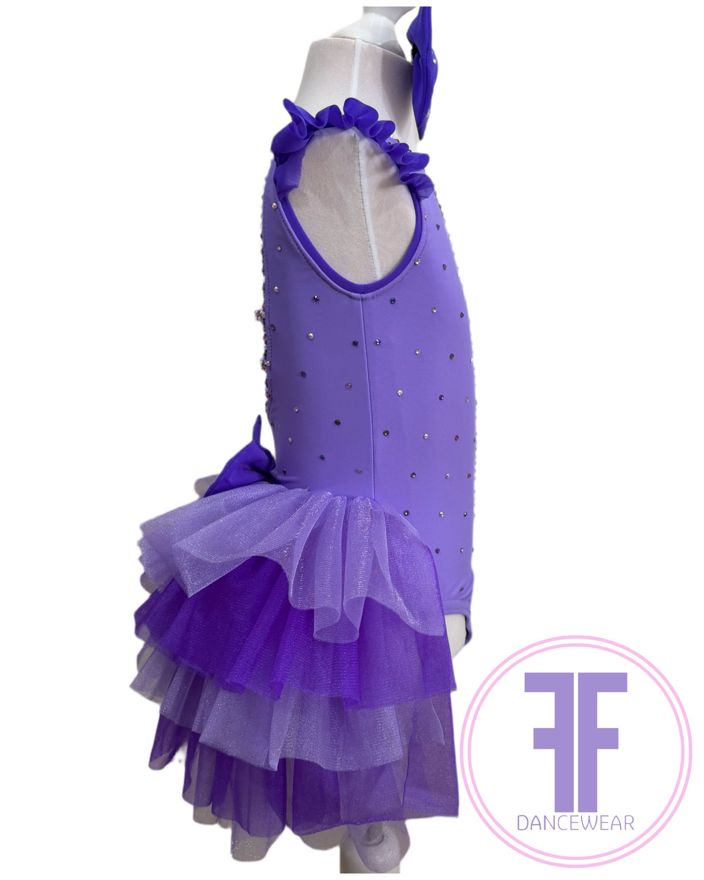 BESPOKE Lilac Stoned Modern / Jazz / Tap Dance Costume (5/6 yrs)