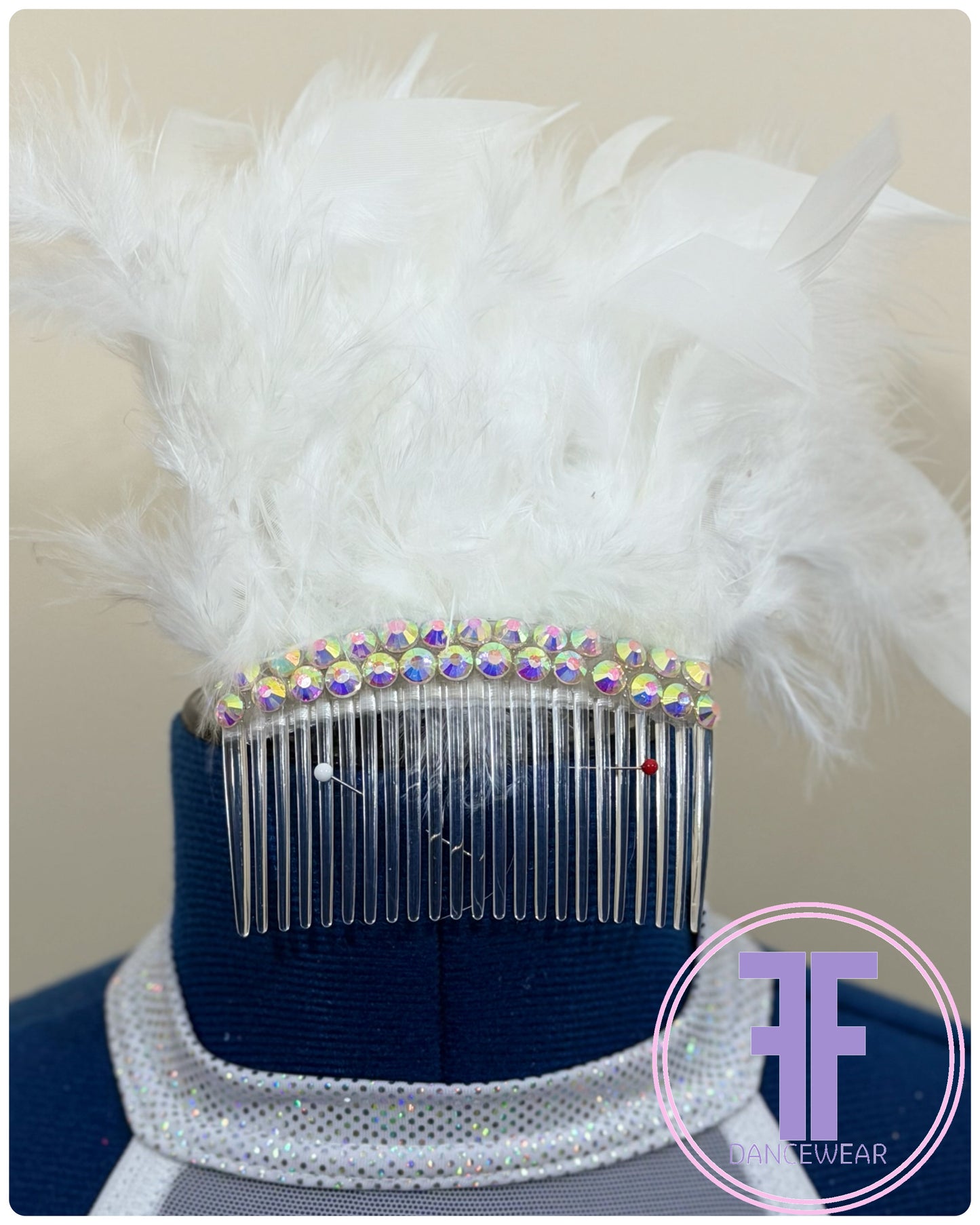 BESPOKE White Ice Chip Stoned Modern / Tap Dance Costume (7/8 yrs)