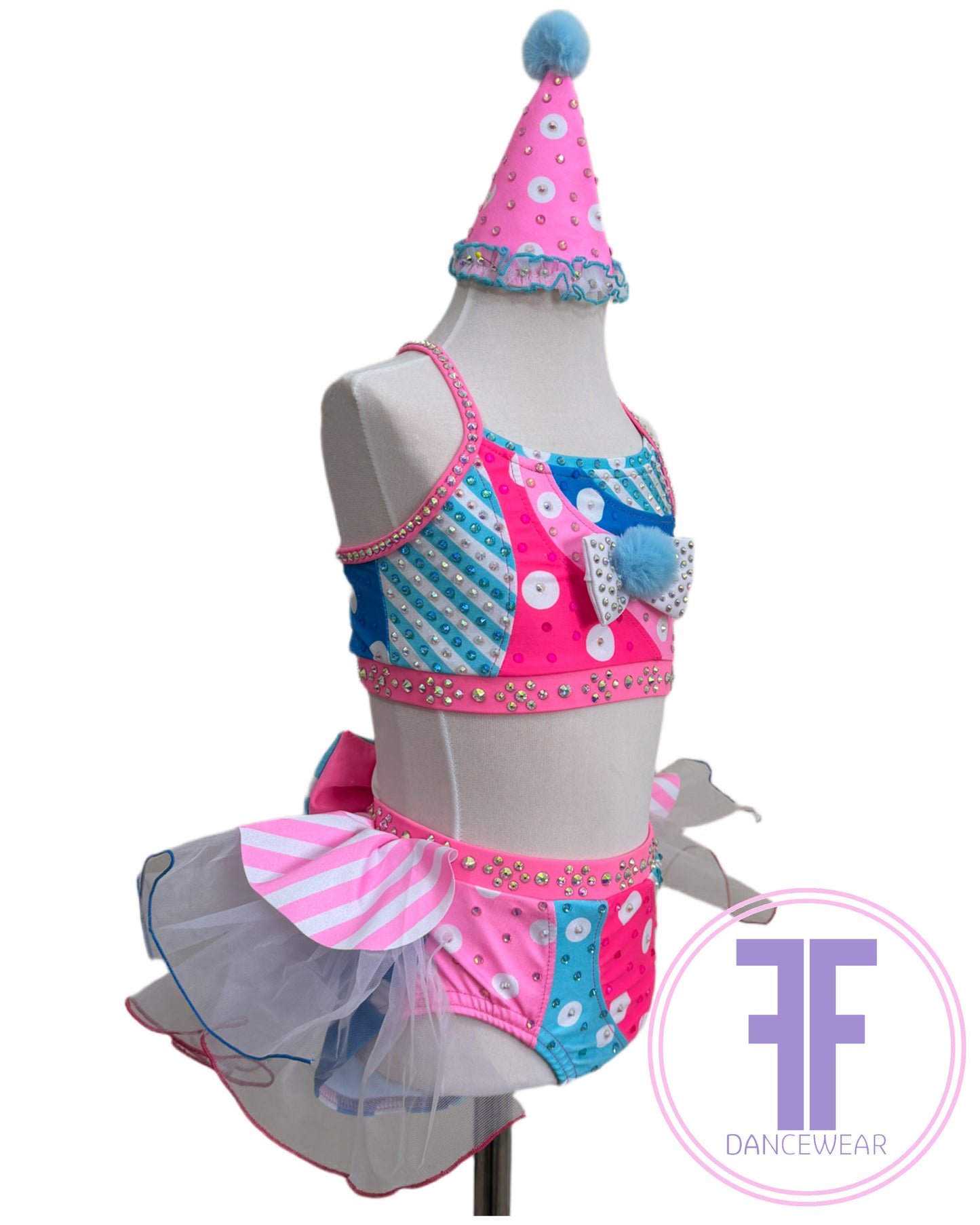 BESPOKE Circus Clown Stoned Modern / Tap Dance Costume (5/6 yrs)