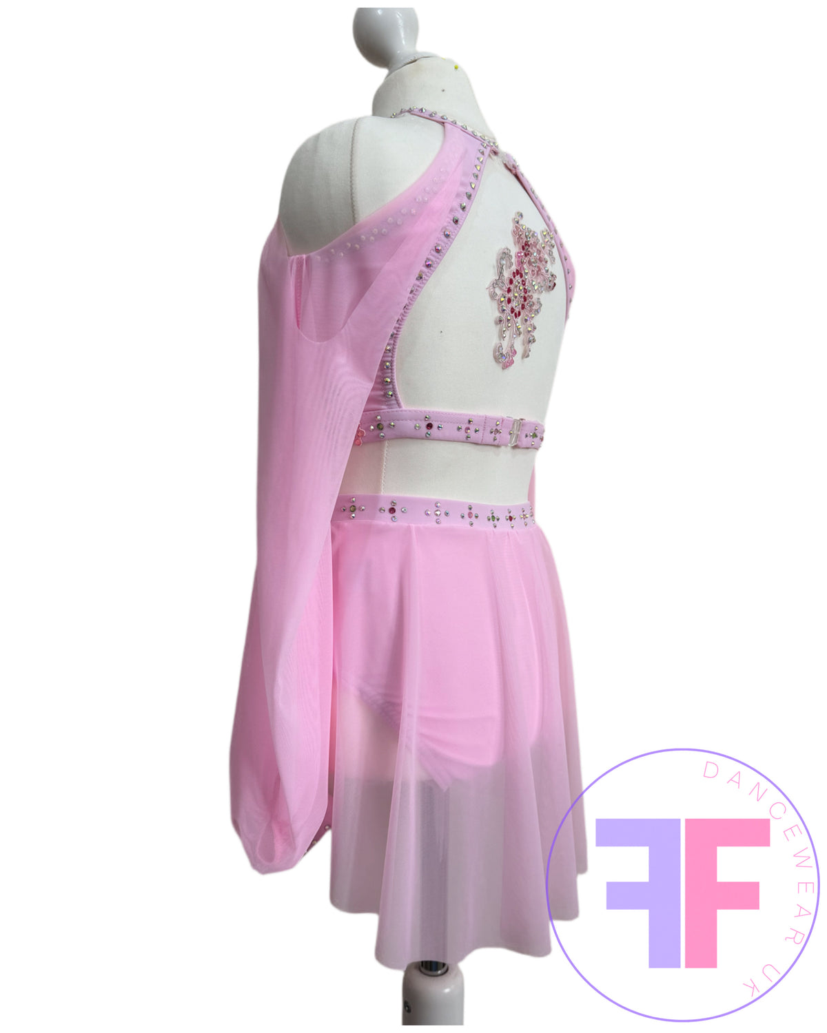 BESPOKE Pink Stoned Lyrical / Contemporary Dance Costume (LC)