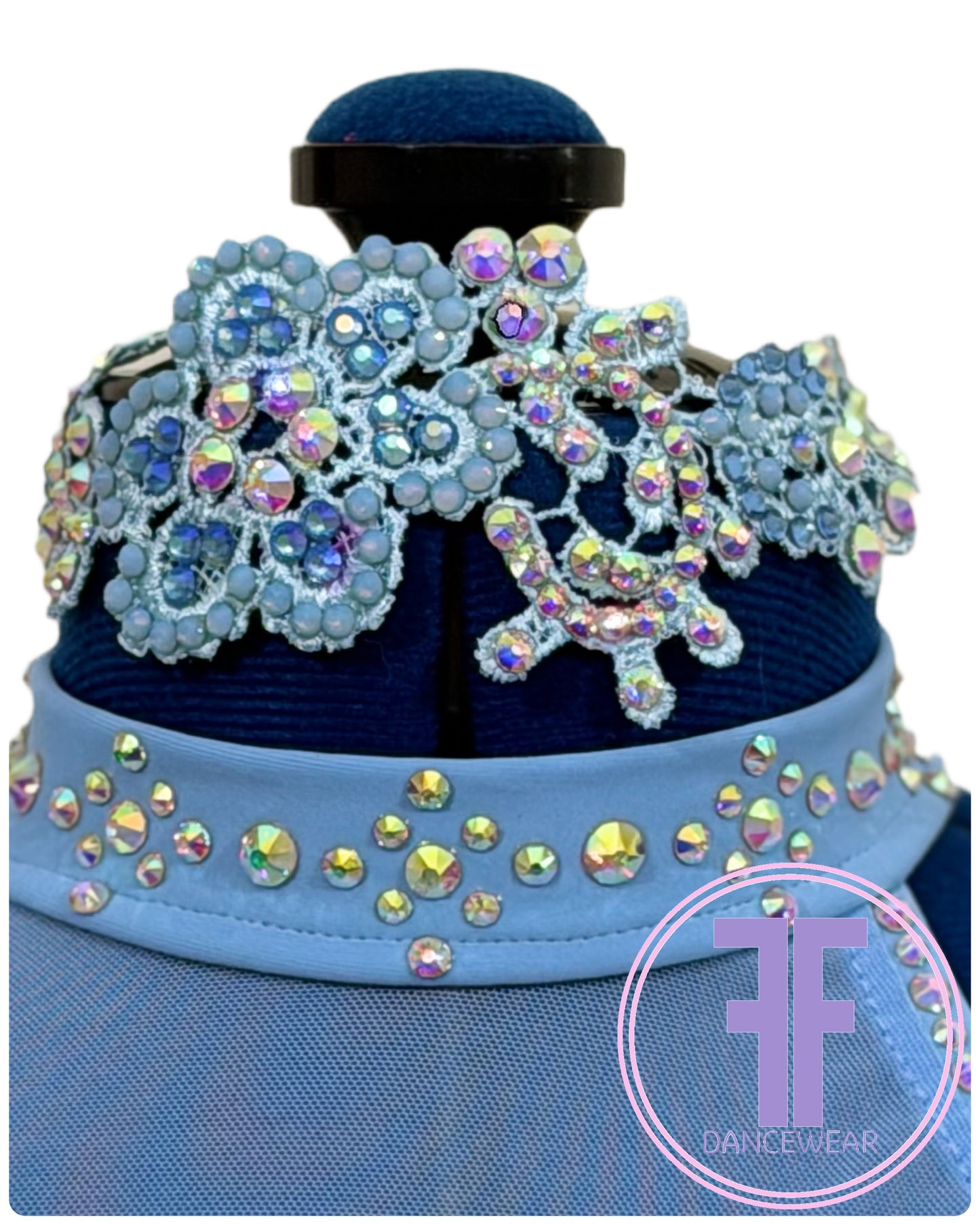 Bespoke Sky Blue Stoned Lyrical / Contemporary Dance Costume (9/10 yrs)