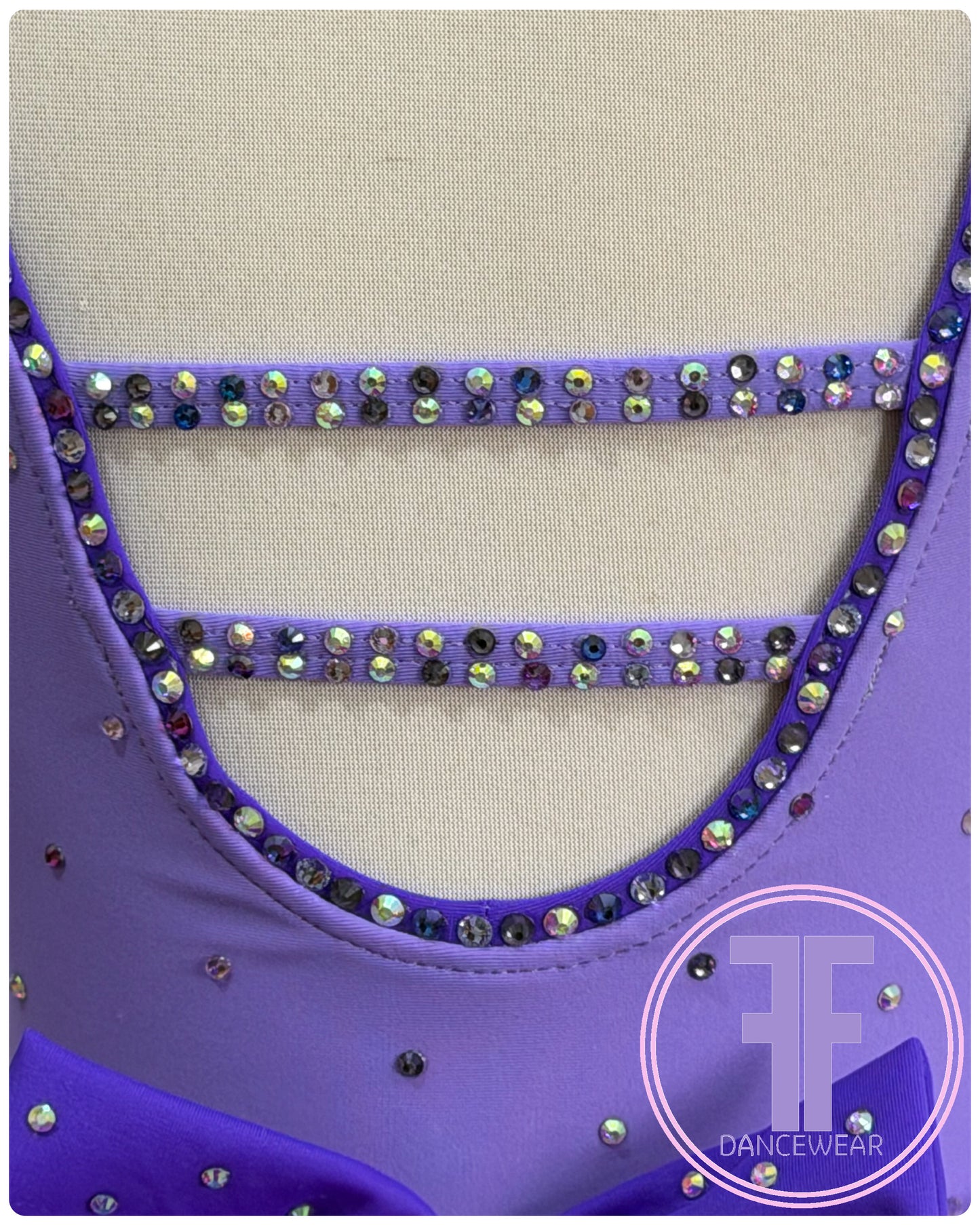 BESPOKE Lilac Stoned Modern / Jazz / Tap Dance Costume (5/6 yrs)