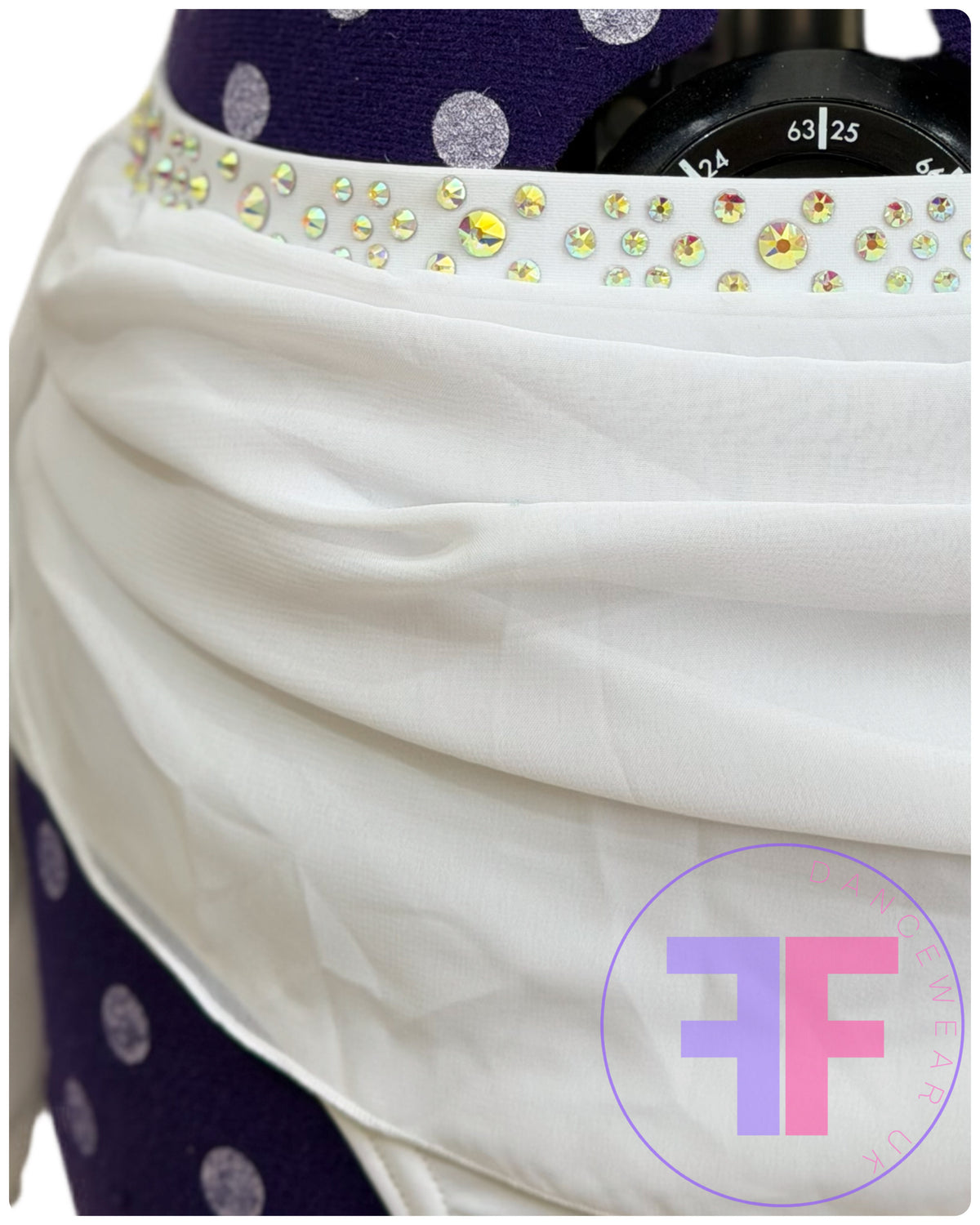 Bespoke White Stoned Lyrical / Contemporary Dance Costume (AXS)