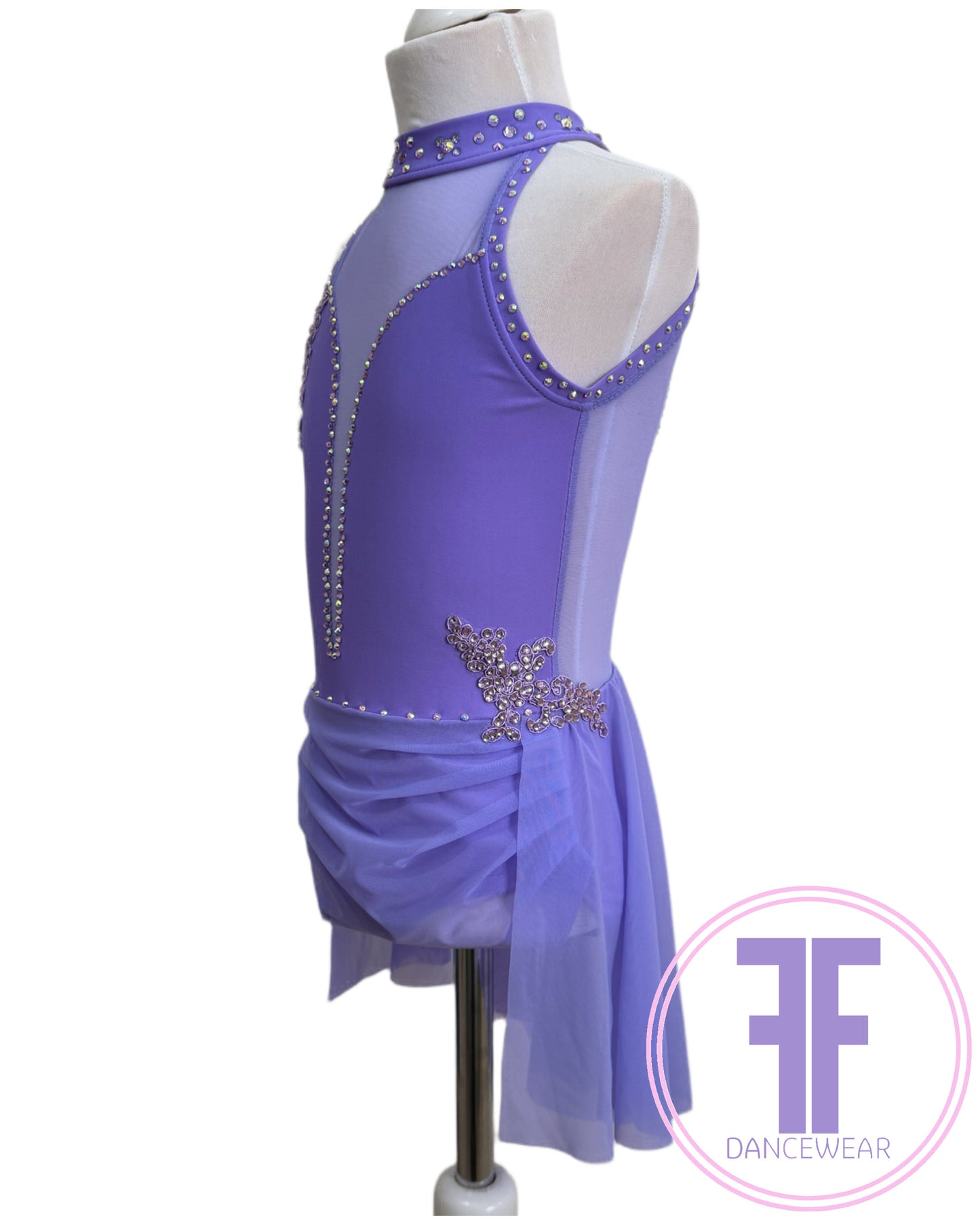 BESPOKE Lilac Stoned Lyrical / Contemporary Dance Costume (5/6 yrs)