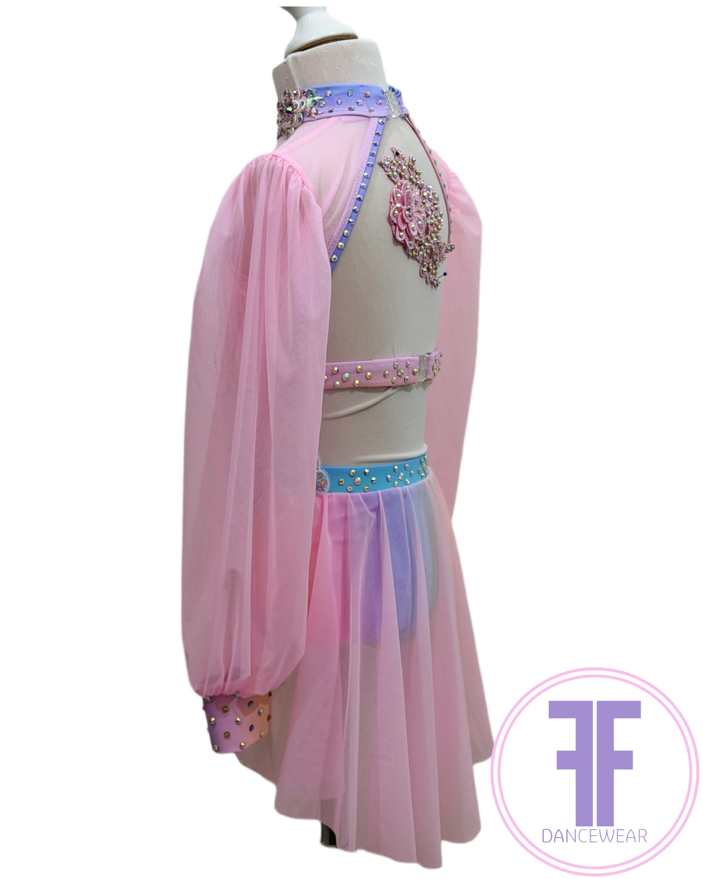 BESPOKE Rainbow Stoned Lyrical / Contemporary Two Piece (5/6yrs)