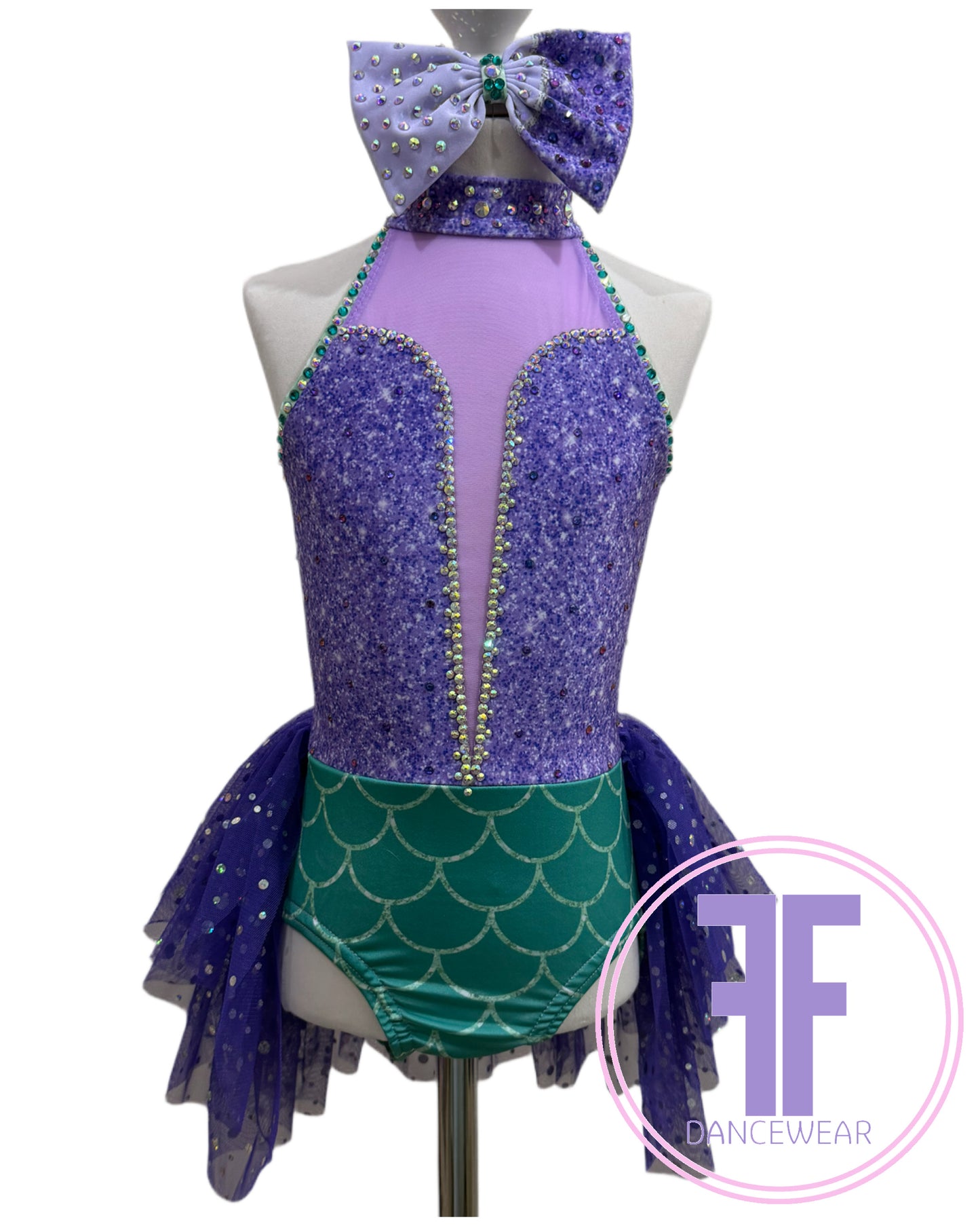 Bespoke Mermaid Inspired Dance Costume (Size 0 5/6 yrs)