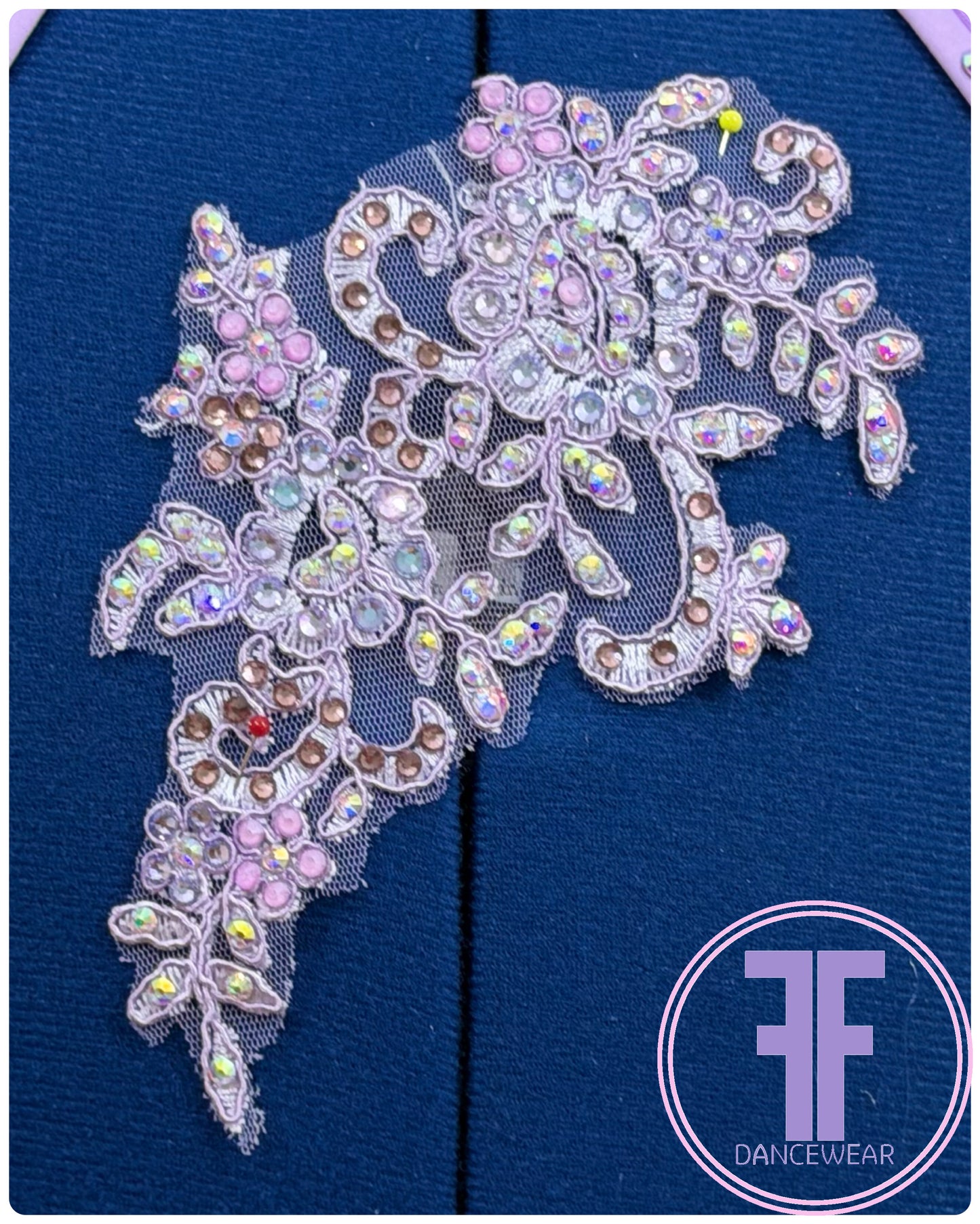 Bespoke Violet Purple Stoned Lyrical / Contemporary Dance Costume (AS)