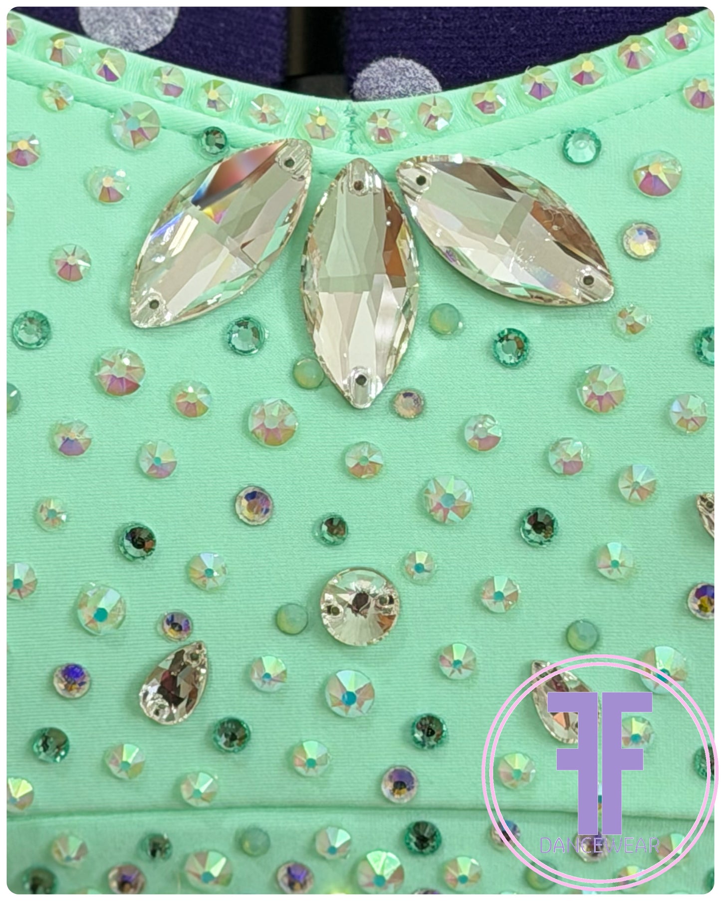 BESPOKE Spearmint Stoned Lyrical / Contemporary Dance Costume (AXS)