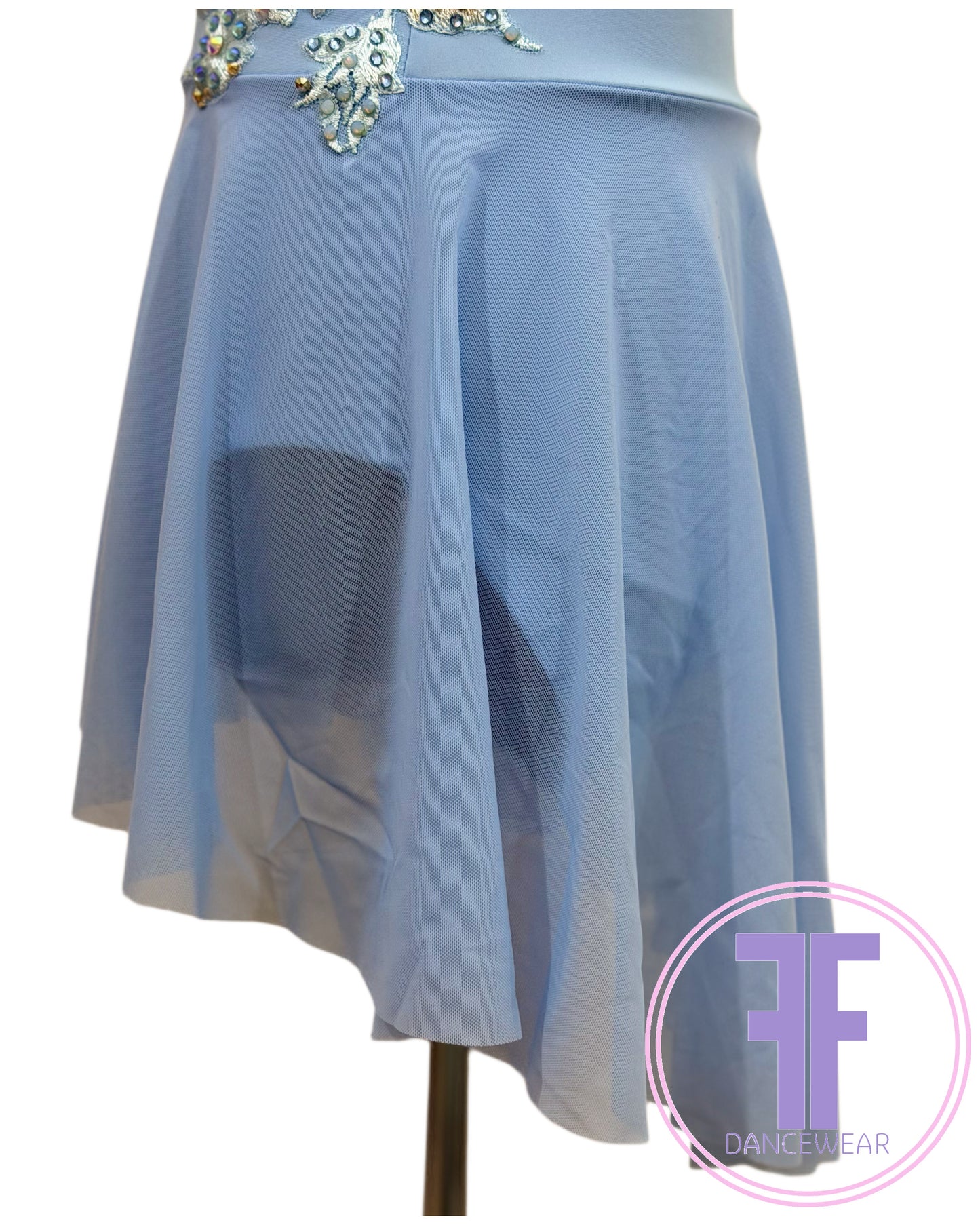 Bespoke Sky Blue Stoned Lyrical / Contemporary Dance Costume (9/10 yrs)