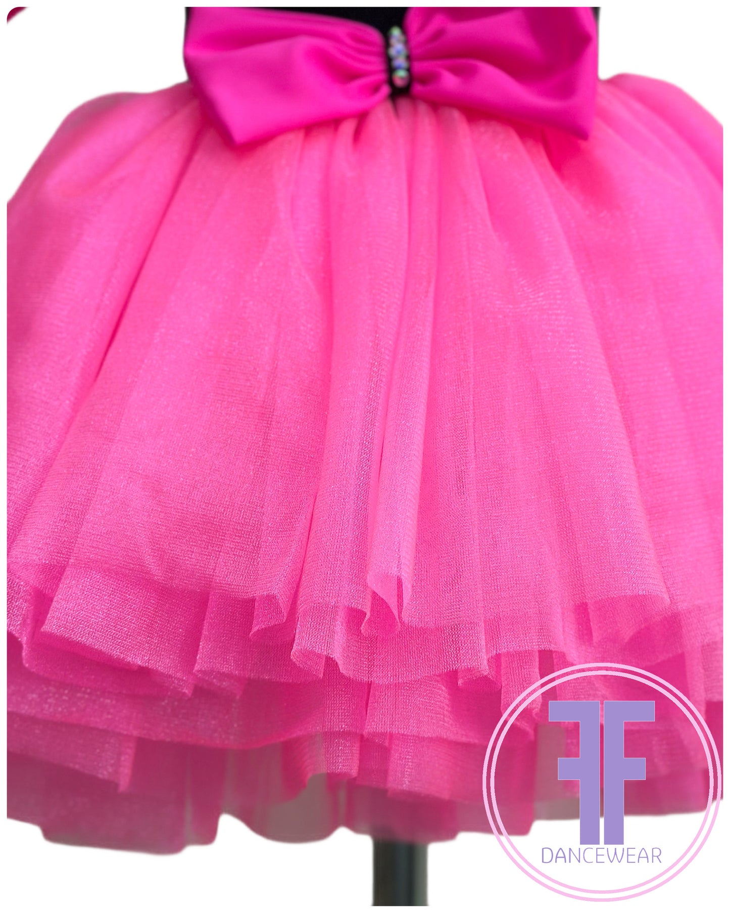 Pink Heart Stoned Modern / Jazz / Tap Dance Costume (5/6 yrs)