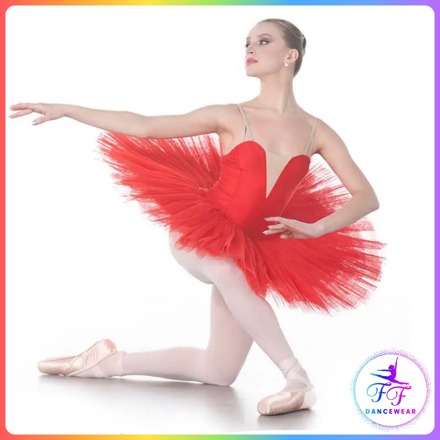 Red Stretch Pancake Ballet Tutu