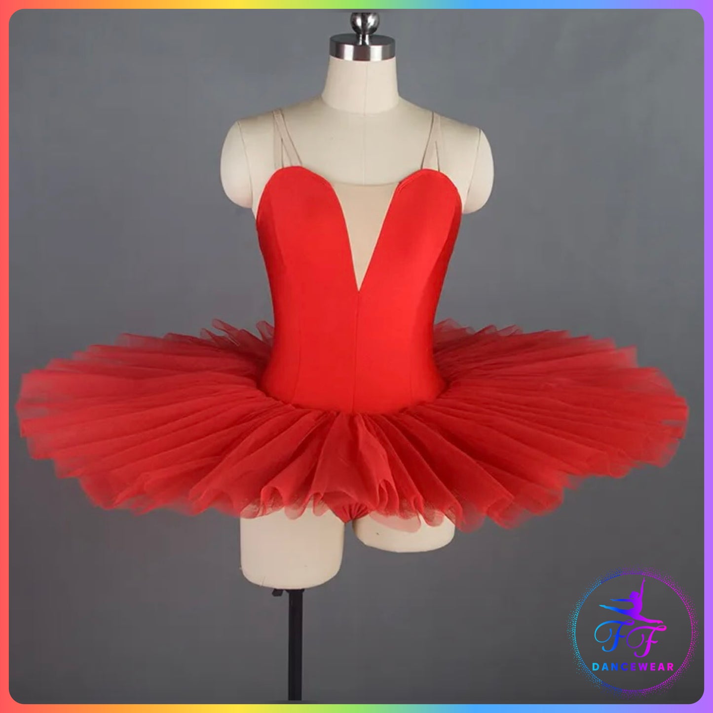 Red Stretch Pancake Ballet Tutu