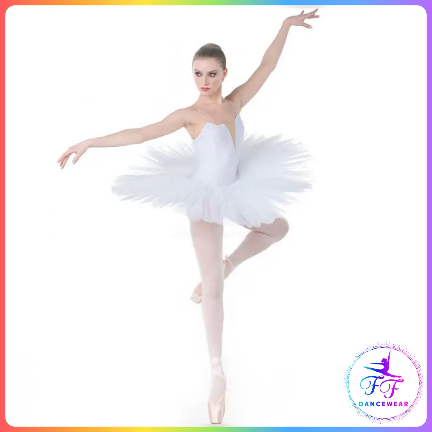 White Stretch Pancake Ballet Tutu