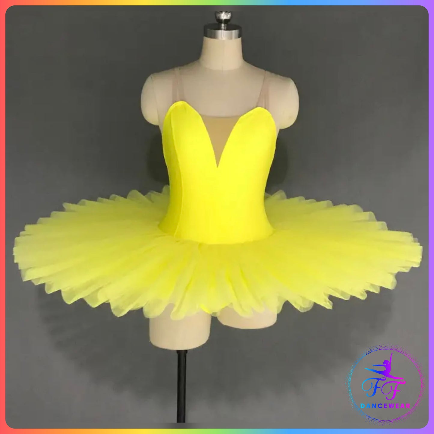 Yellow Stretch Pancake Ballet Tutu