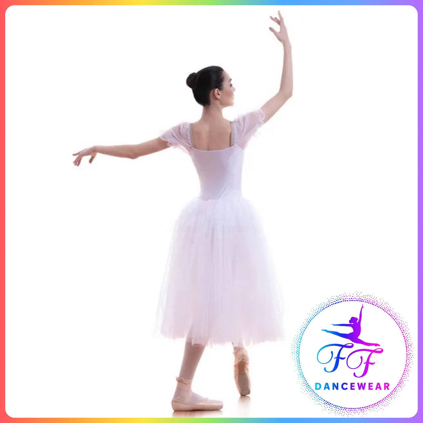 White Puff Sleeve Romantic Ballet Tutu