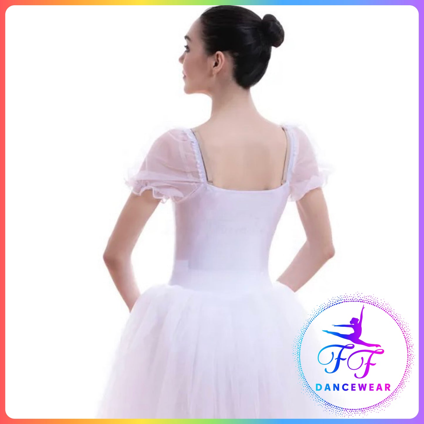 White Puff Sleeve Romantic Ballet Tutu