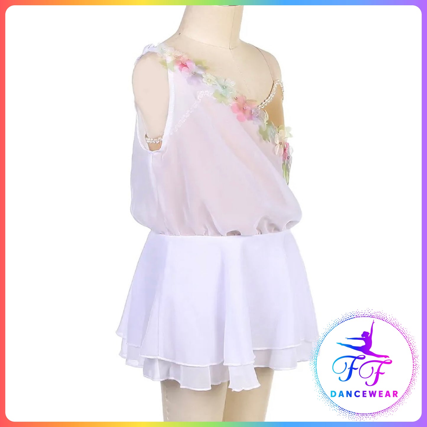 White Floral Ballet Dress (Child & Adult Sizes)