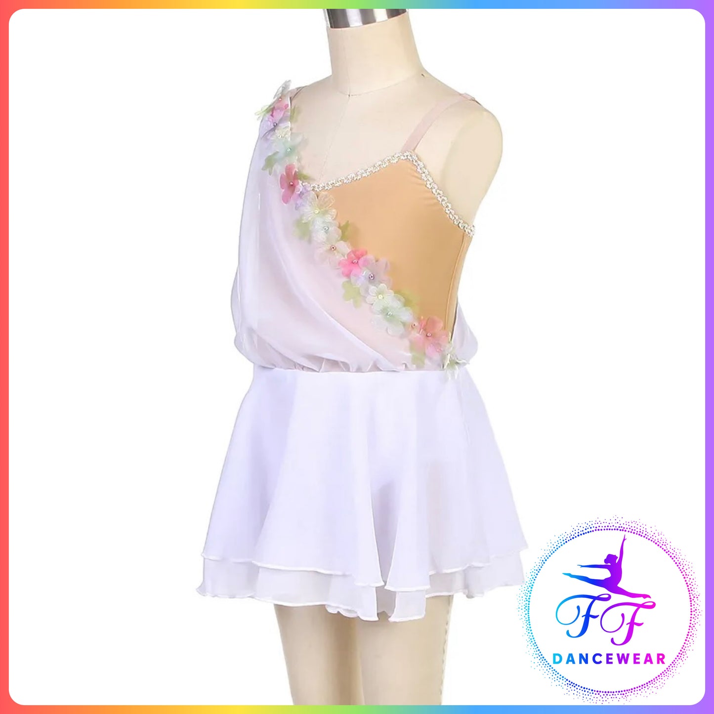 White Floral Ballet Dress (Child & Adult Sizes)