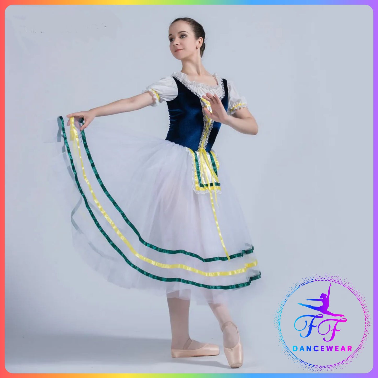 Dark Blue Velvet Bodice Romantic Tutu (Child & Adult Sizes)