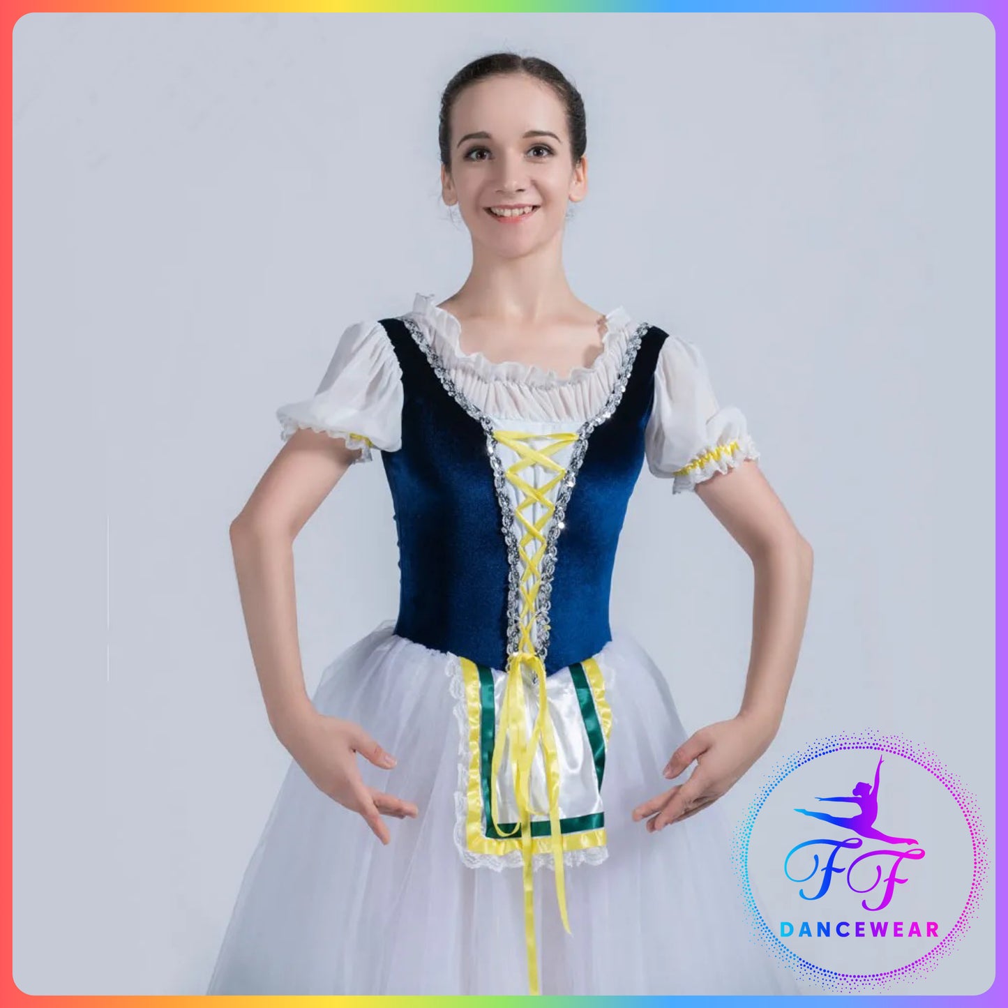 Dark Blue Velvet Bodice Romantic Tutu (Child & Adult Sizes)