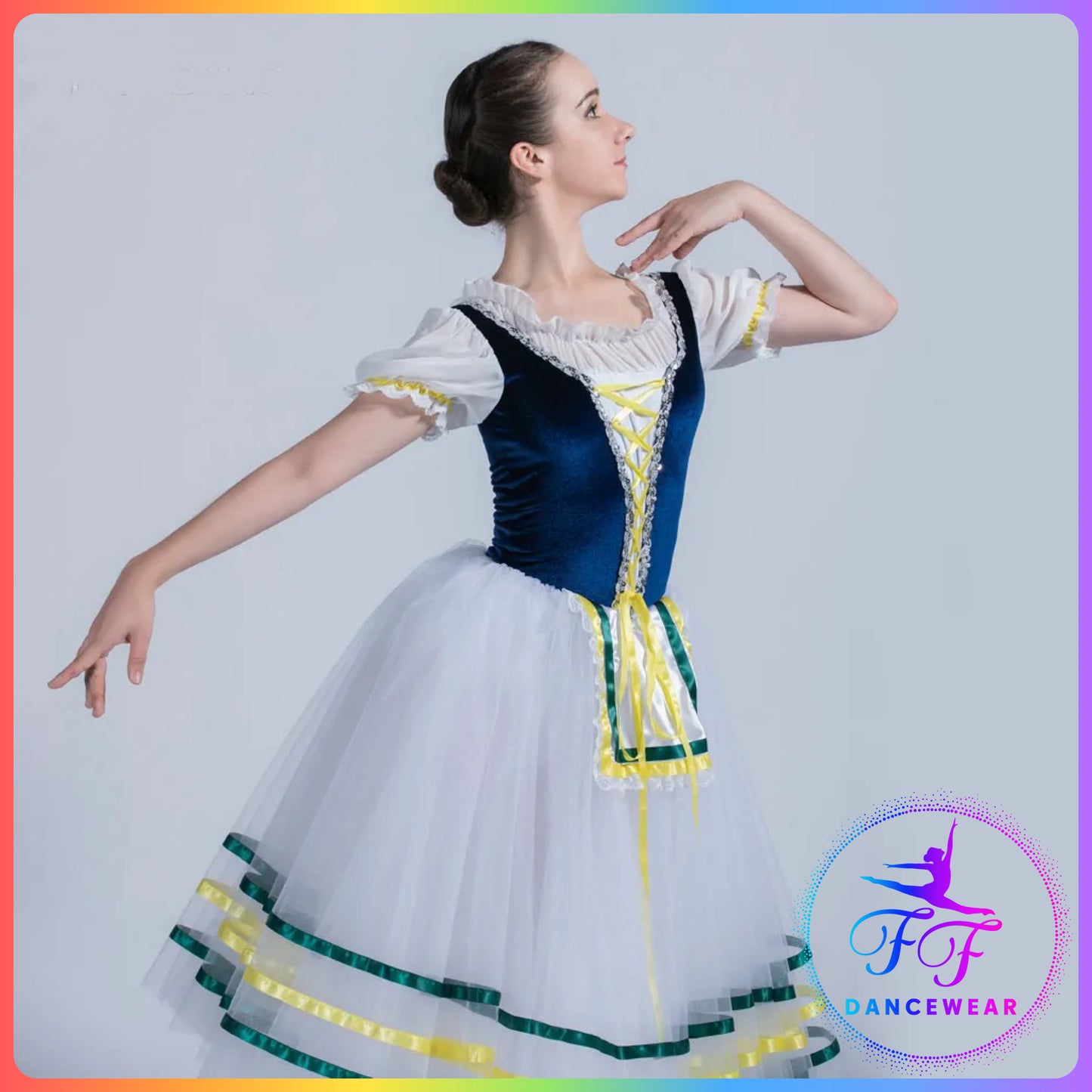 Dark Blue Velvet Bodice Romantic Tutu (Child & Adult Sizes)