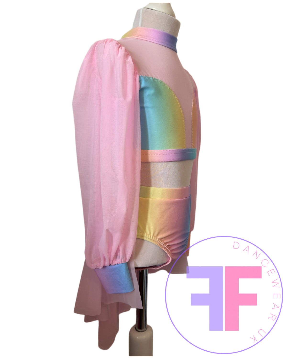 ANNA - Pastel Rainbow Sleeved Crop & Pants (Child & Adult Sizes)
