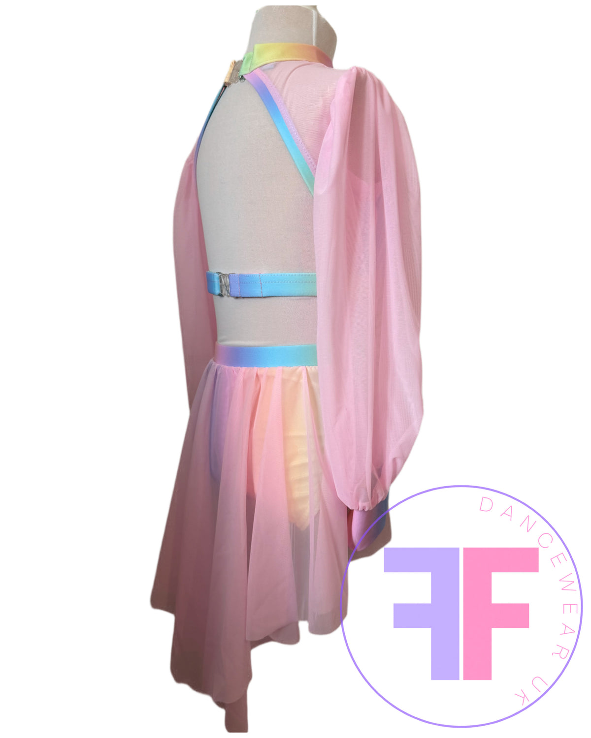 ANNA - Pastel Rainbow Sleeved Crop & Pants (Child & Adult Sizes)