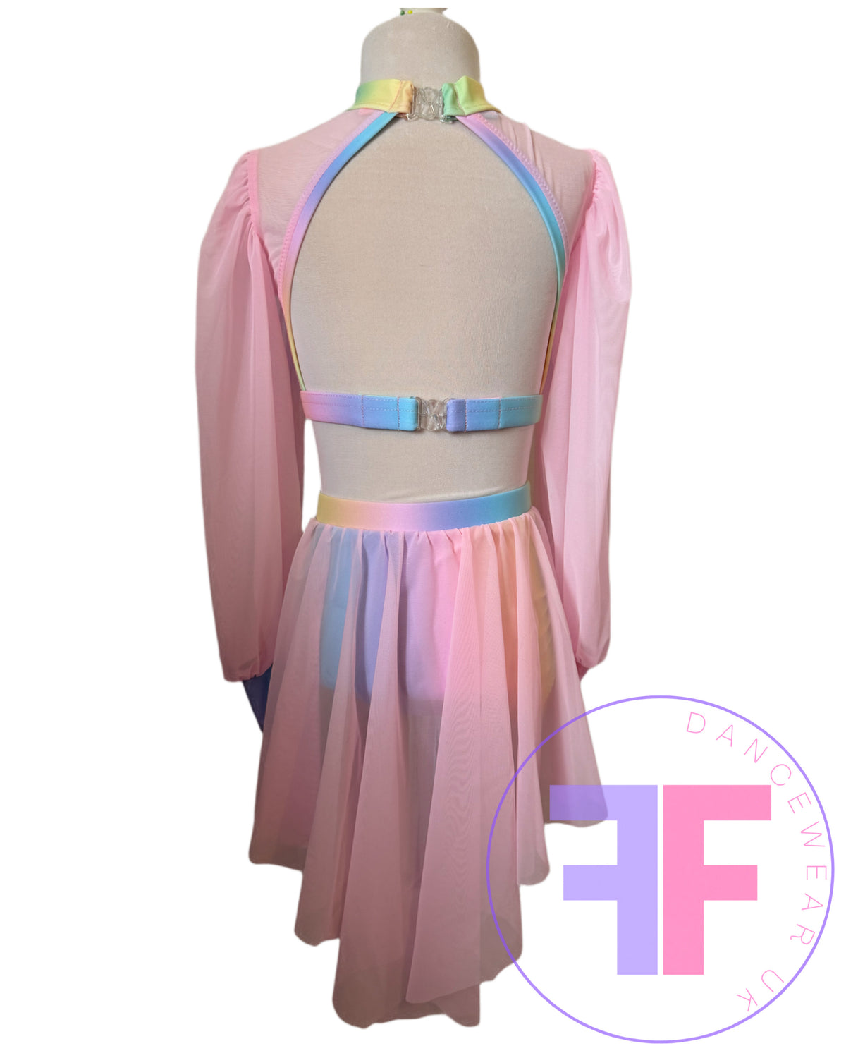 ANNA - Pastel Rainbow Sleeved Crop & Pants (Child & Adult Sizes)