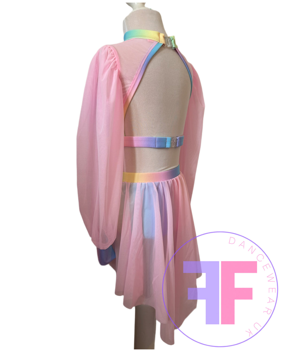 ANNA - Pastel Rainbow Sleeved Crop & Pants (Child & Adult Sizes)