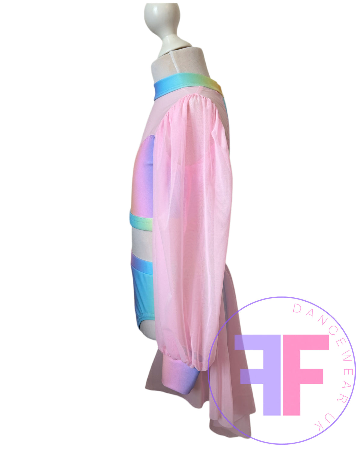 ANNA - Pastel Rainbow Sleeved Crop & Pants (Child & Adult Sizes)