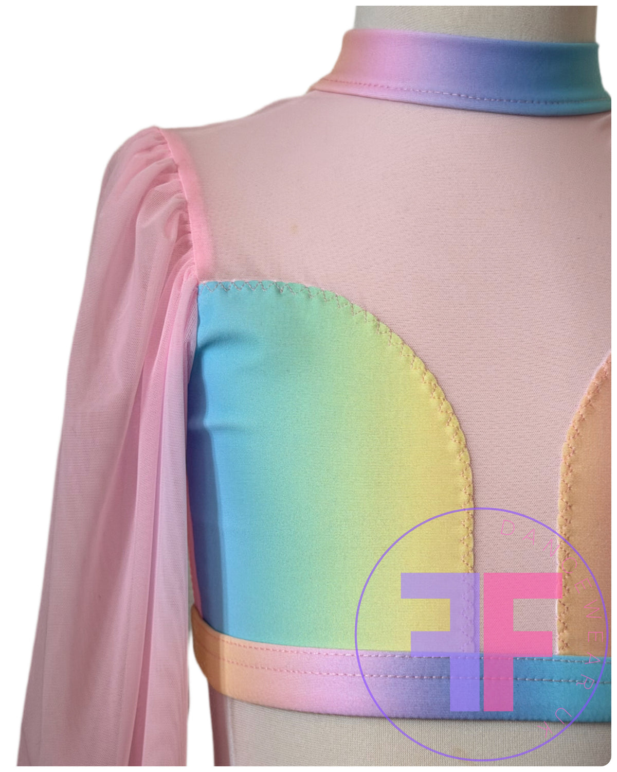 ANNA - Pastel Rainbow Sleeved Crop & Pants (Child & Adult Sizes)