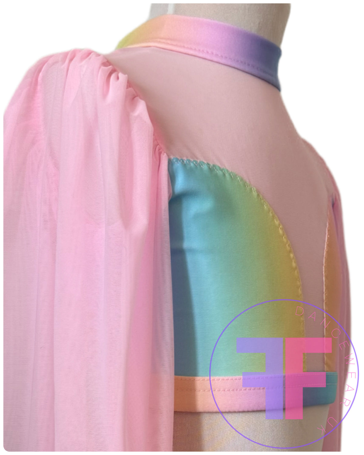 ANNA - Pastel Rainbow Sleeved Crop & Pants (Child & Adult Sizes)
