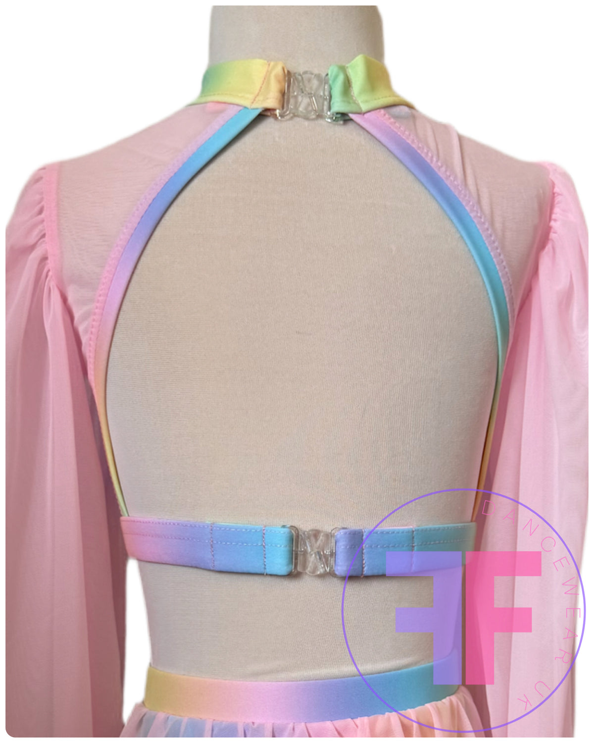 ANNA - Pastel Rainbow Sleeved Crop & Pants (Child & Adult Sizes)