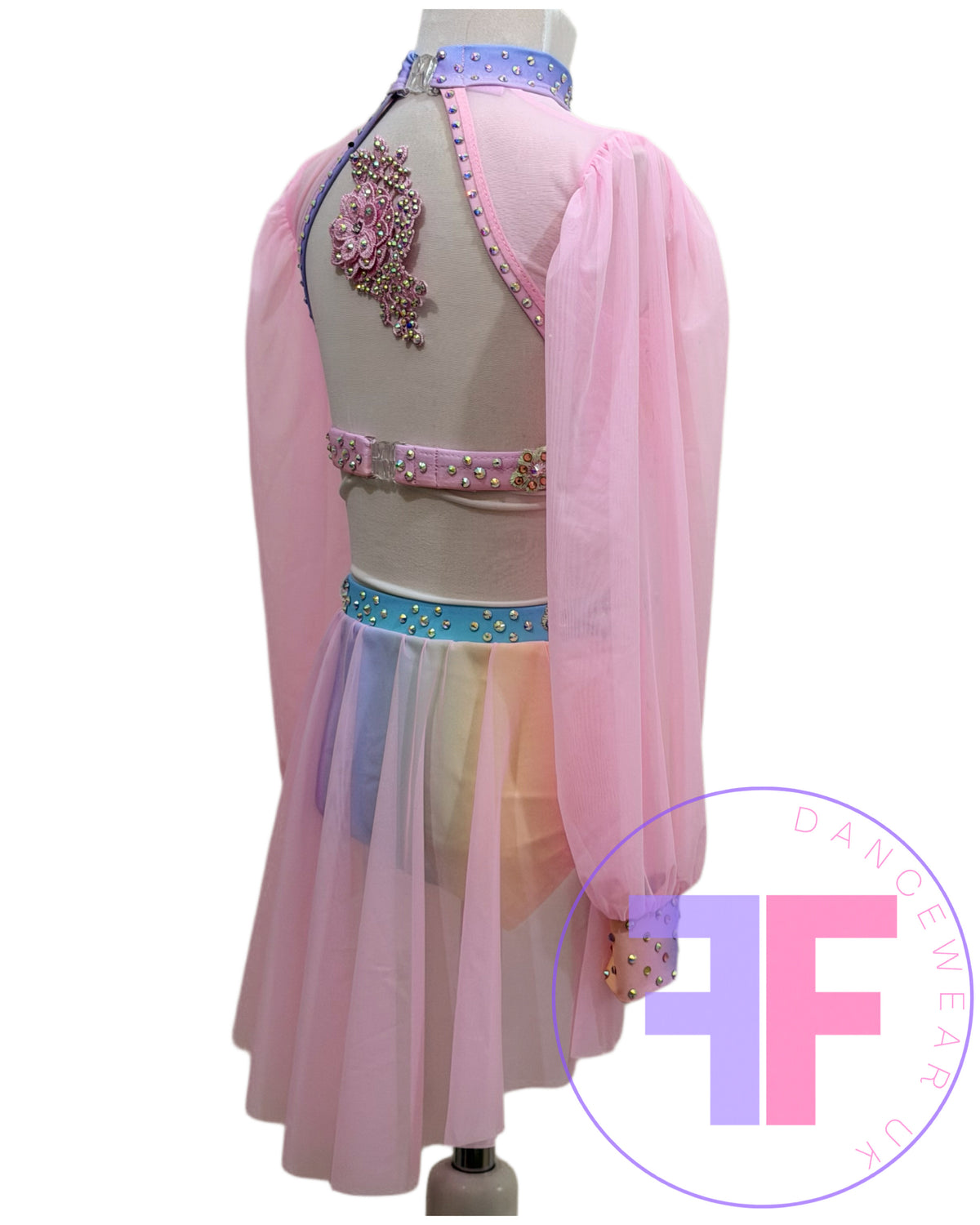 ANNA - Pastel Rainbow Sleeved Crop & Pants (Child & Adult Sizes)